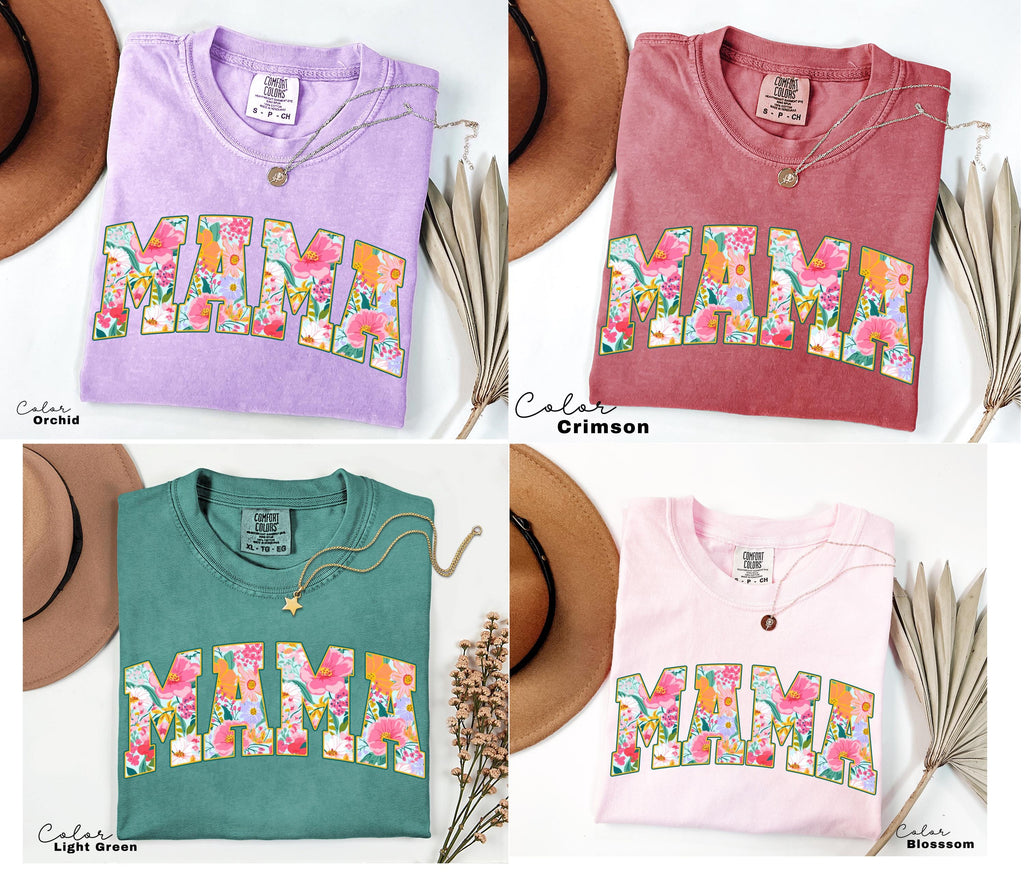 Mama Floral Flower Sweatshirt, Floral Mom Spring, Trendy Mom Sweatshirt, Women's Flower Mama, Spring Pregnancy Reveal Gift for New Mom