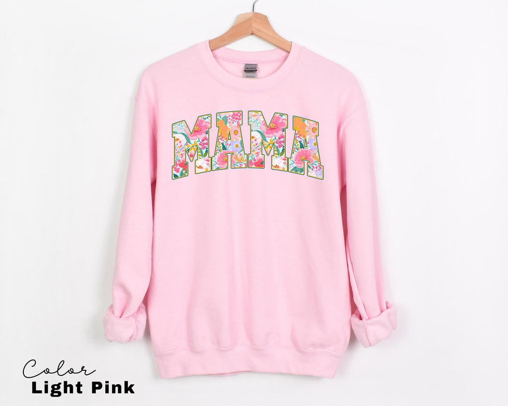 Mama Floral Flower Sweatshirt, Floral Mom Spring Crewneck