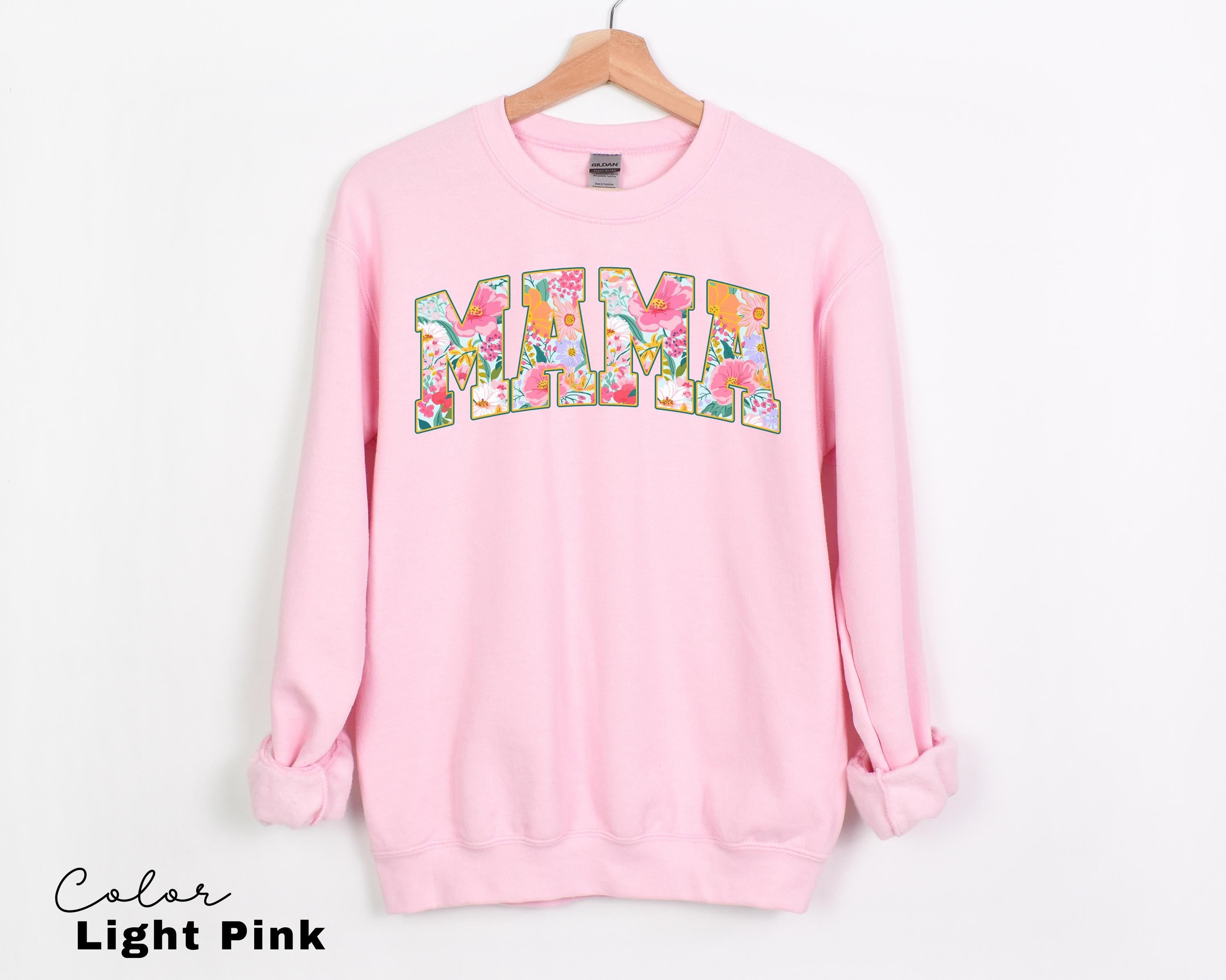 Mama Floral Flower Sweatshirt, Floral Mom Spring Crewneck