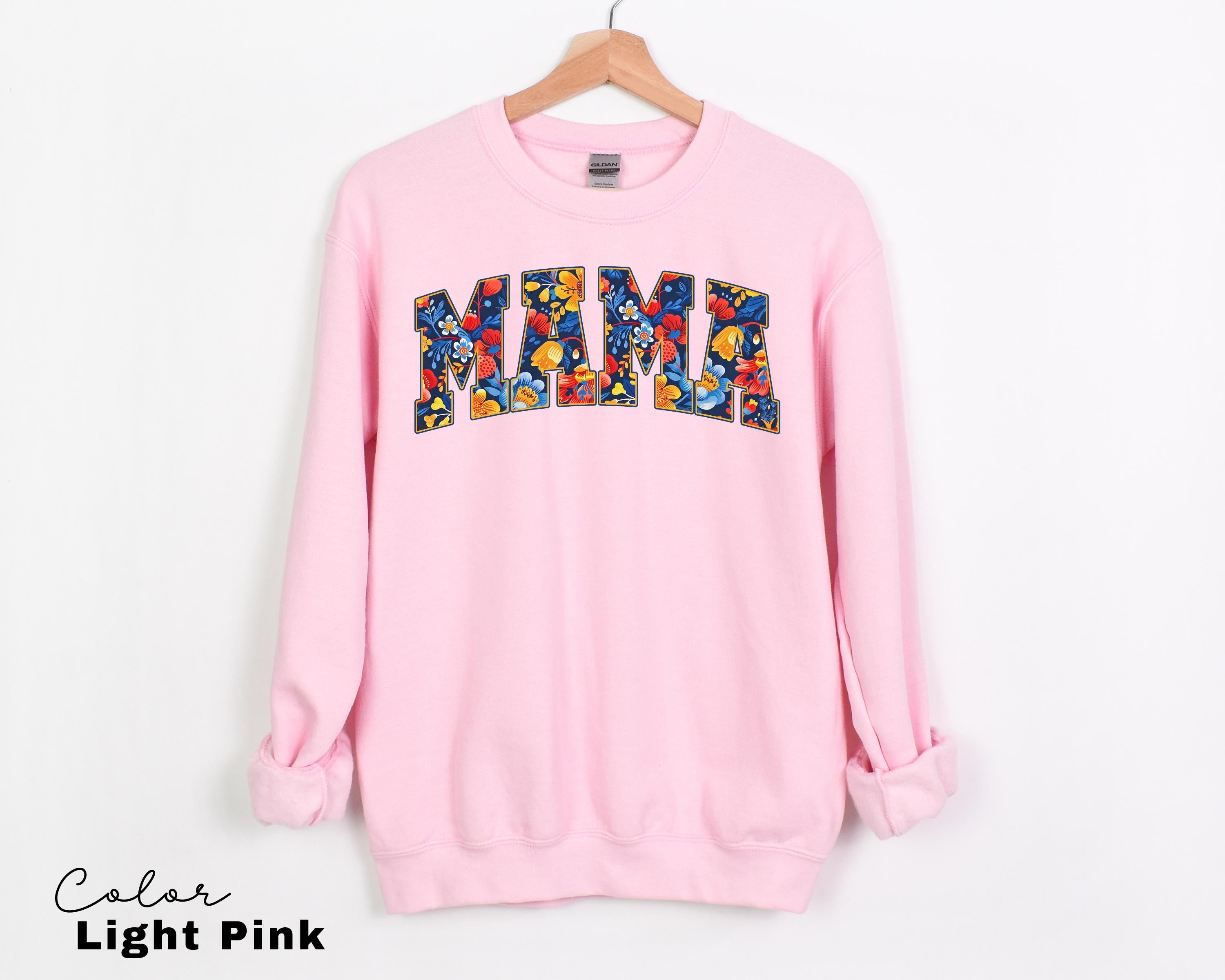 Mama Floral Flower Sweatshirt, Floral Mom Spring Crewneck Sweater