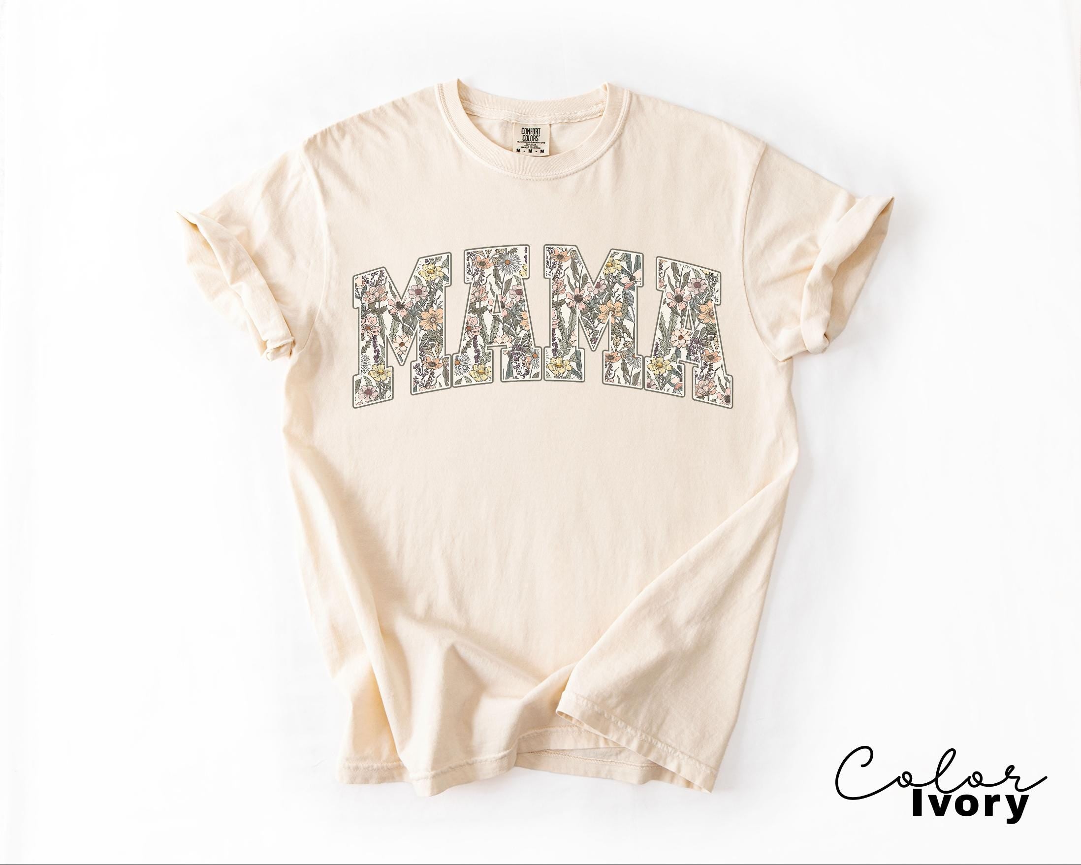 Mama Floral Flower Sweatshirt, Floral Mom Spring, Trendy Mom Sweatshirt, Women's Flower Mama, Spring Pregnancy Reveal Gift for New Mom