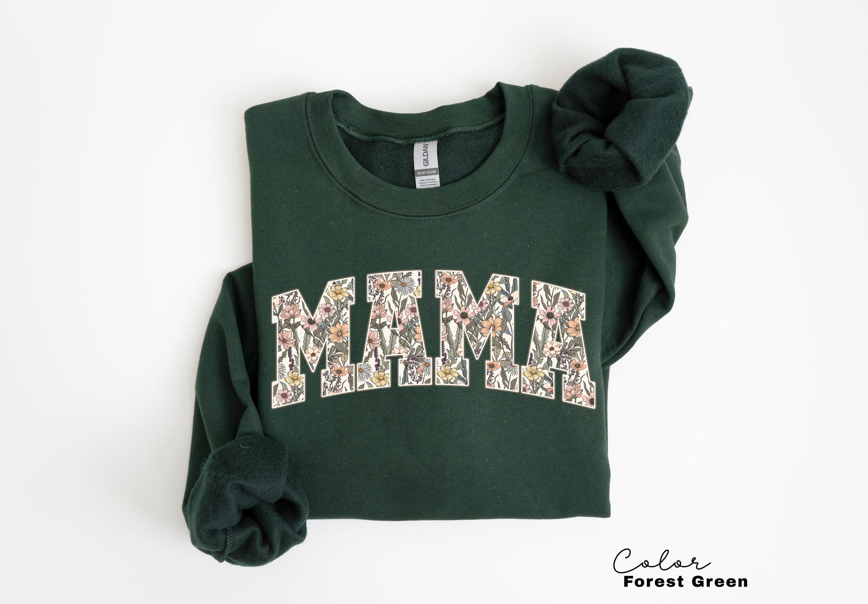 Mama Floral Flower Sweatshirt, Floral Mom Spring Crewneck