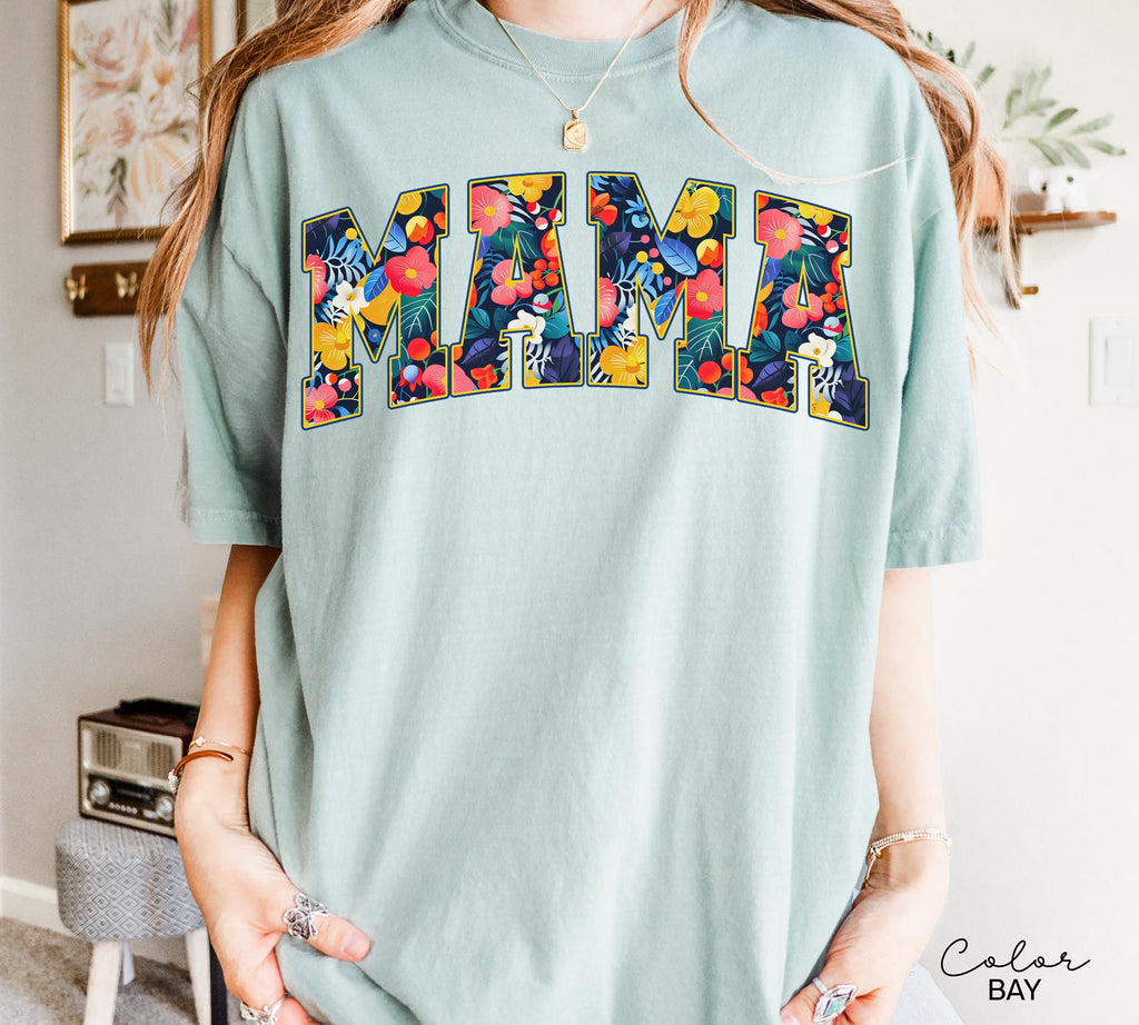 Mama Floral Flower Sweatshirt, Floral Mom Spring Crewneck