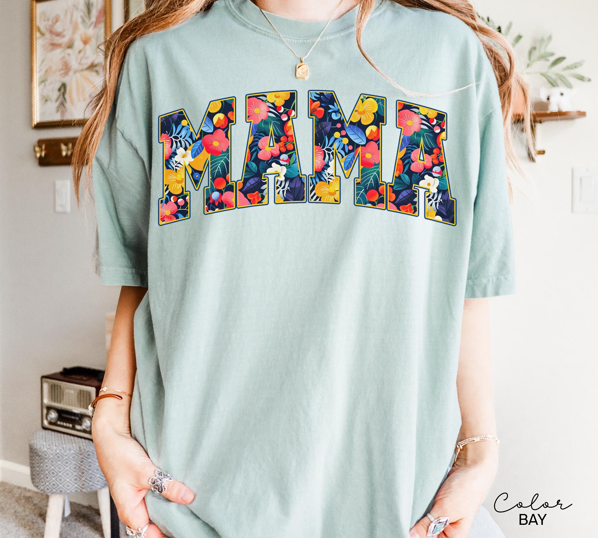 Mama Floral Flower Sweatshirt, Floral Mom Spring Crewneck