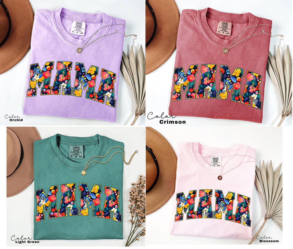 Mama Floral Flower Sweatshirt, Floral Mom Spring, Trendy Mom Sweatshirt, Women's Flower Mama, Spring Pregnancy Reveal Gift for New Mom