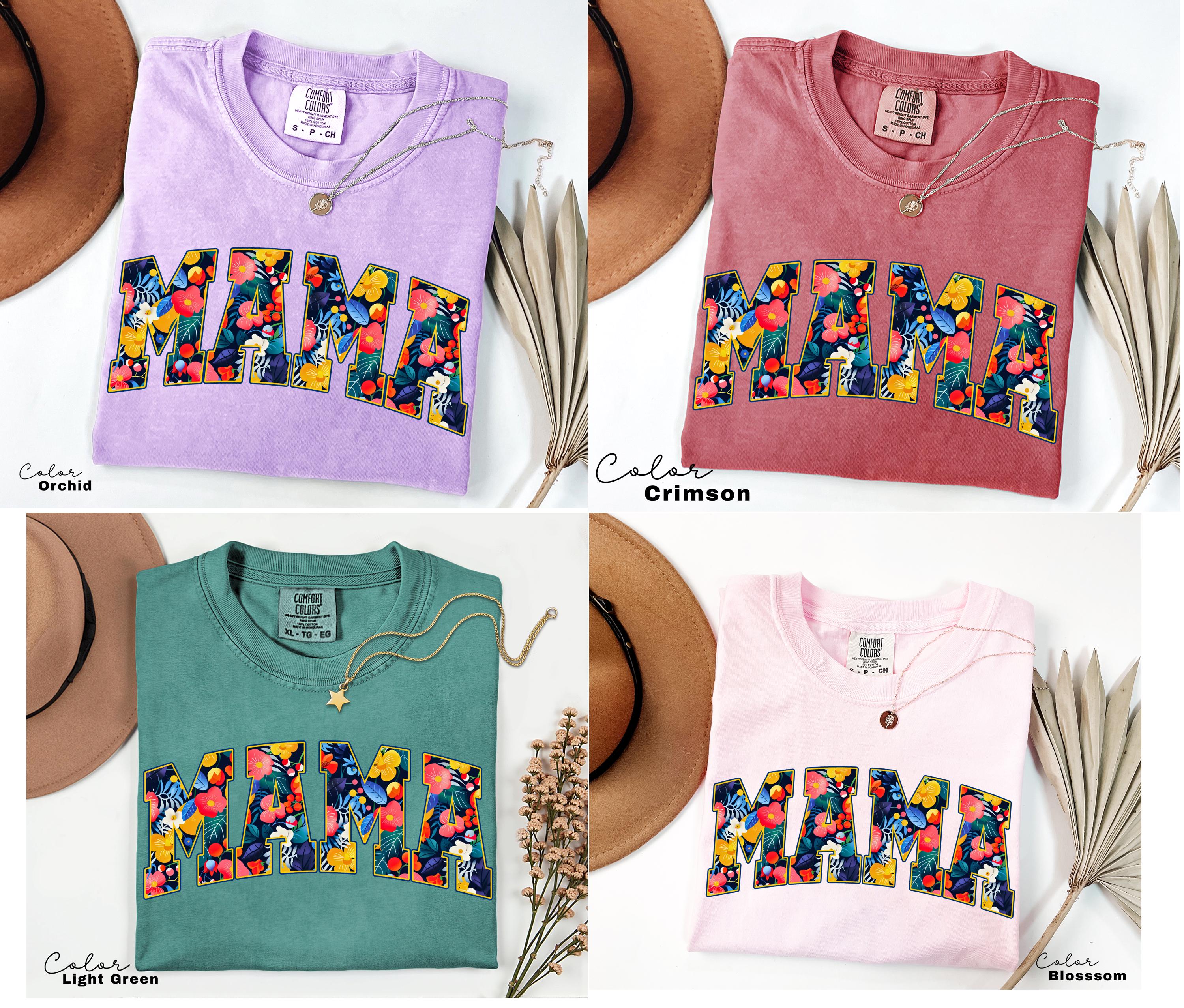 Mama Floral Flower Sweatshirt, Floral Mom Spring, Trendy Mom Sweatshirt, Women's Flower Mama, Spring Pregnancy Reveal Gift for New Mom