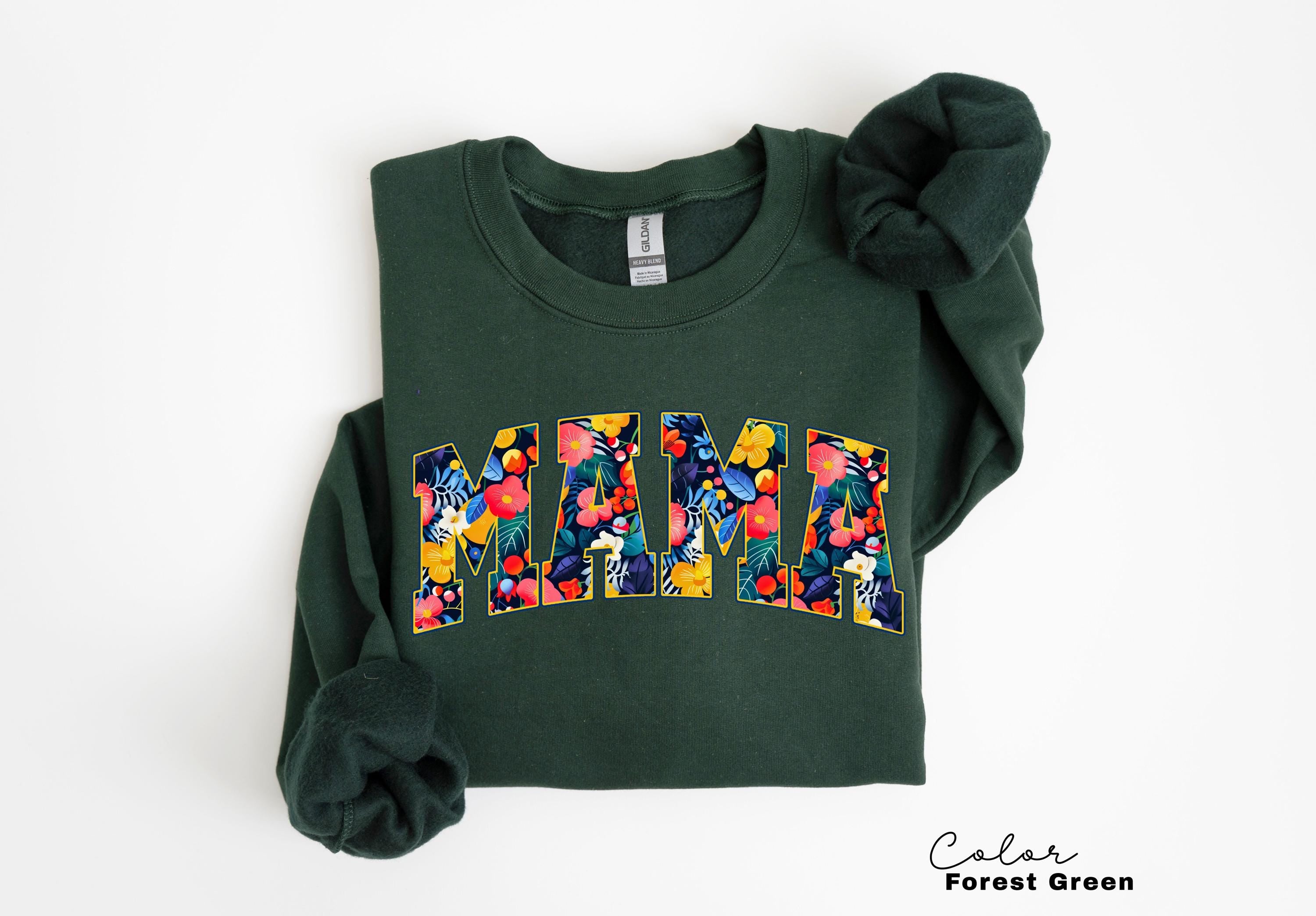 Mama Floral Flower Sweatshirt, Floral Mom Spring Crewneck
