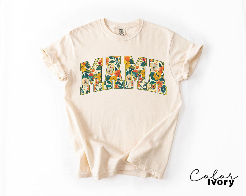 Mama Floral Flower Sweatshirt, Floral Mom Spring, Trendy Mom Sweatshirt, Women's Flower Mama, Spring Pregnancy Reveal Gift for New Mom