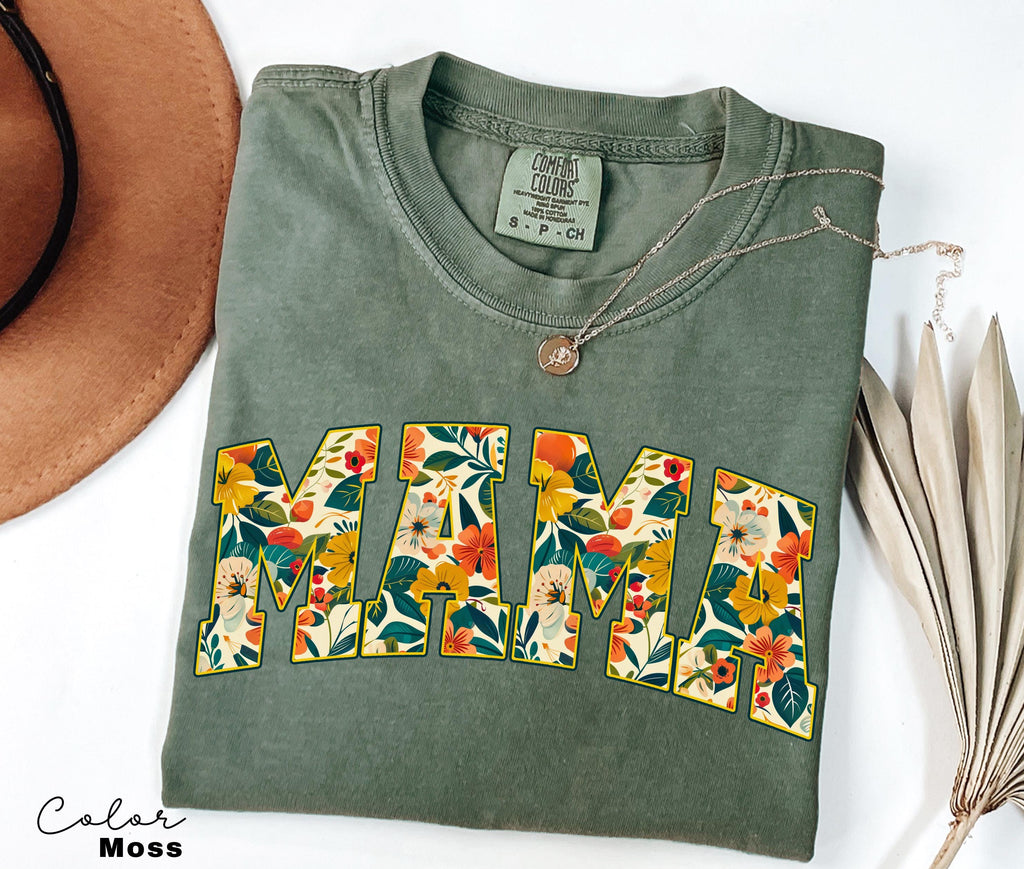 Mama Floral Flower Sweatshirt, Floral Mom Spring, Trendy Mom Sweatshirt, Women's Flower Mama, Spring Pregnancy Reveal Gift for New Mom