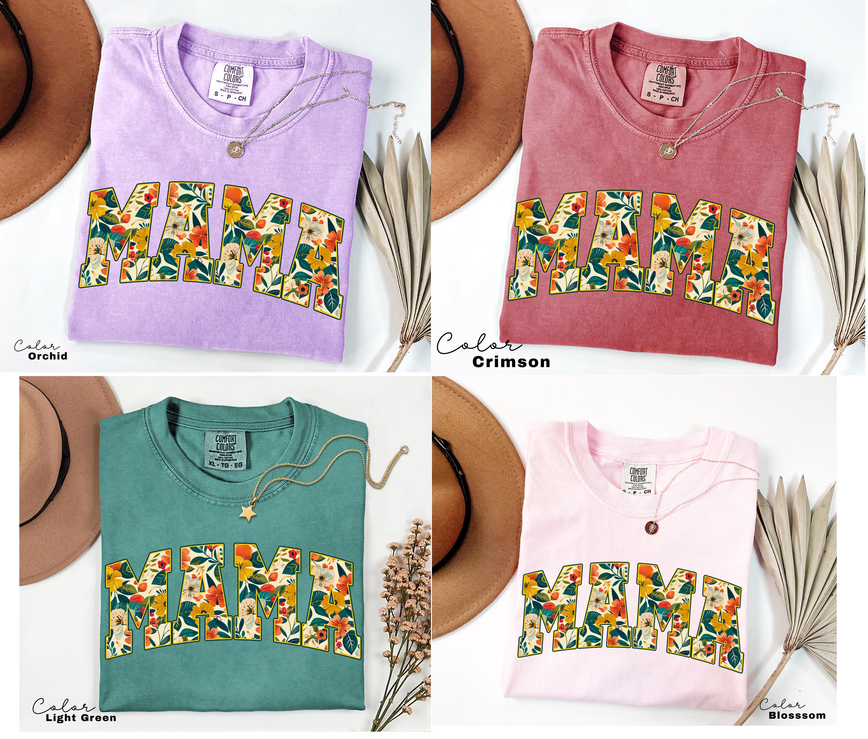 Mama Floral Flower Sweatshirt, Floral Mom Spring, Trendy Mom Sweatshirt, Women's Flower Mama, Spring Pregnancy Reveal Gift for New Mom