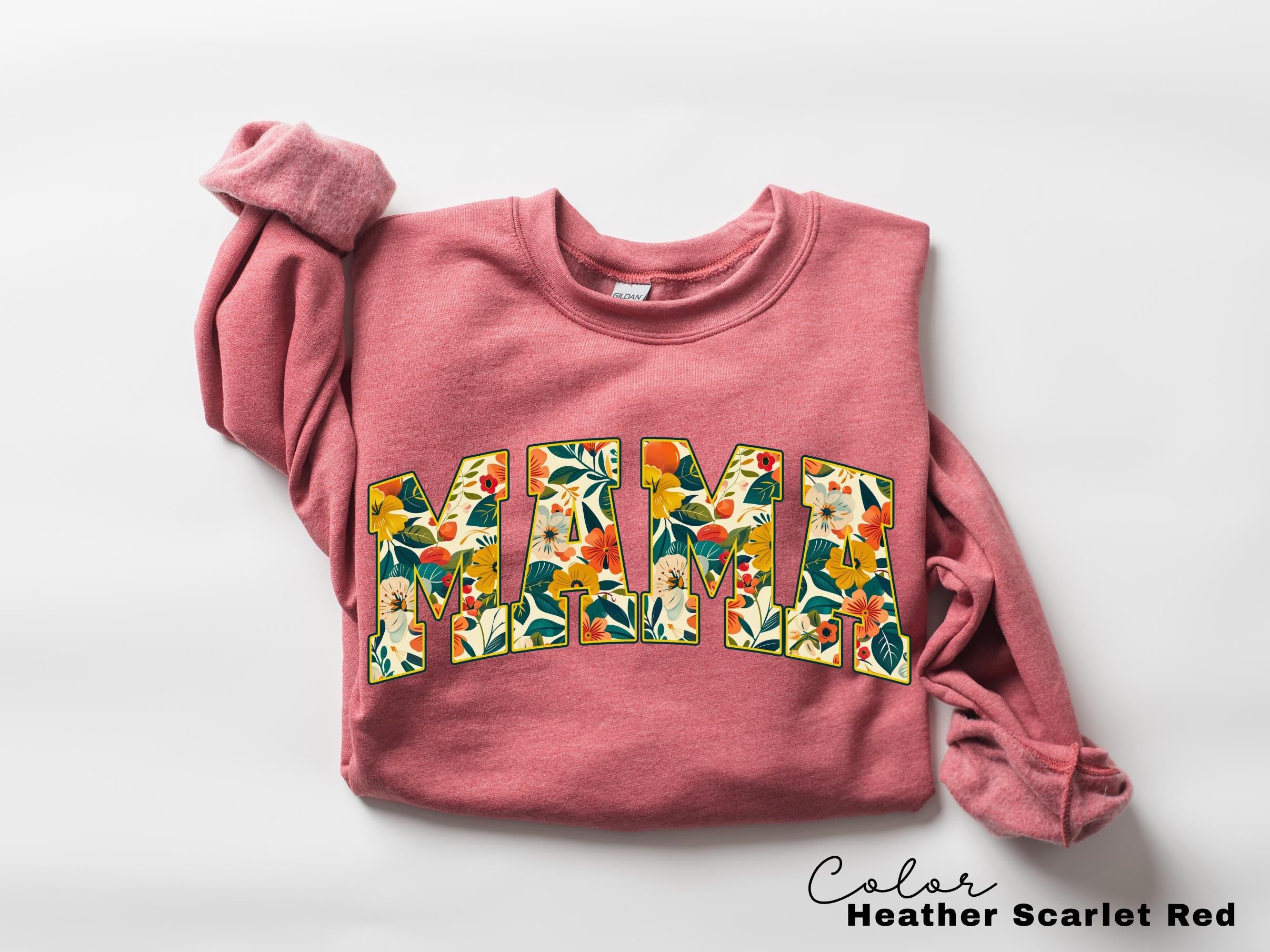 Mama Floral Flower Sweatshirt, Floral Mom Spring Crewneck