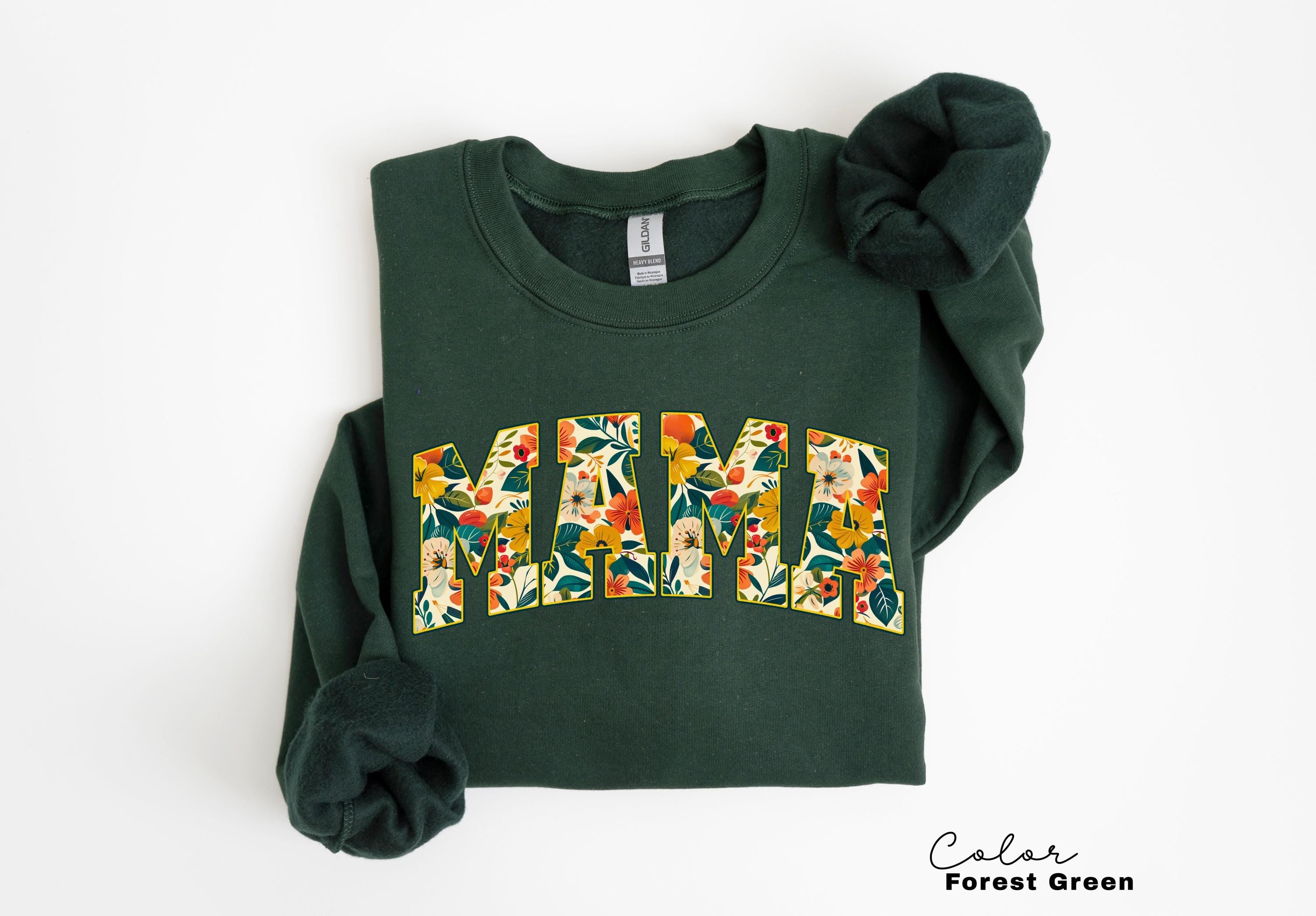 Mama Floral Flower Sweatshirt, Floral Mom Spring Crewneck