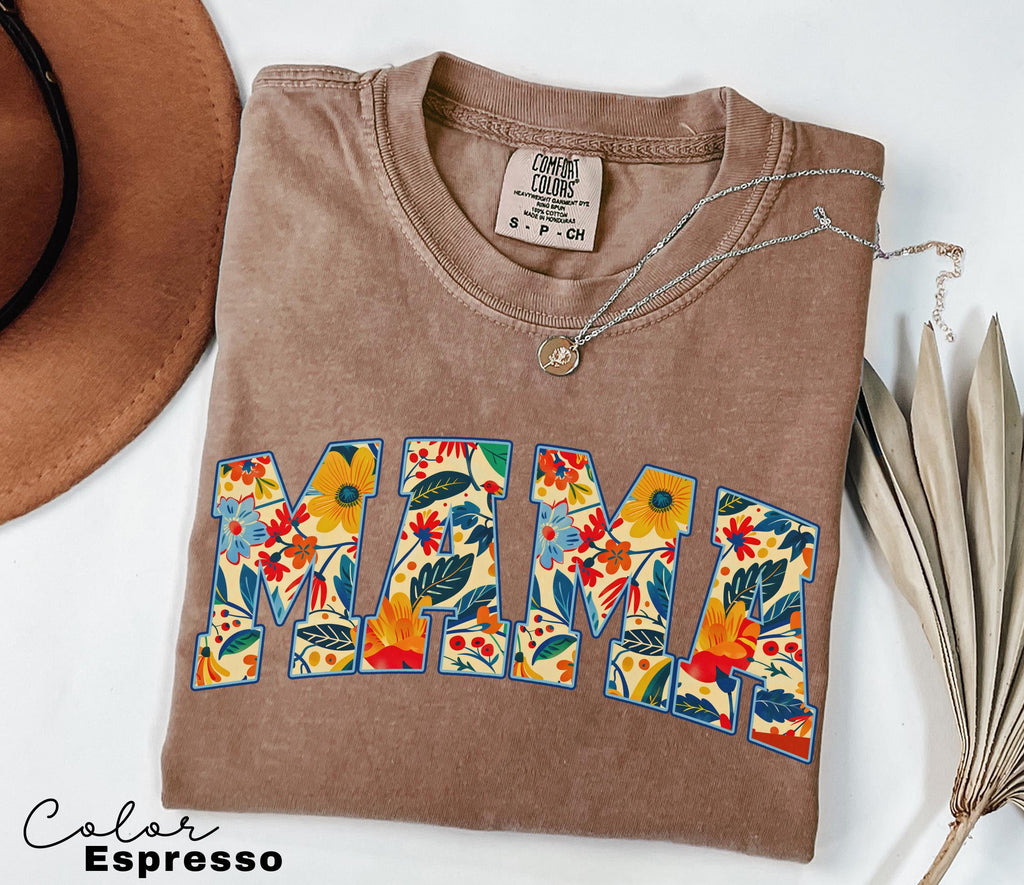 Mama Floral Flower Sweatshirt, Floral Mom Spring, Trendy Mom Sweatshirt, Women's Flower Mama, Spring Pregnancy Reveal Gift for New Mom