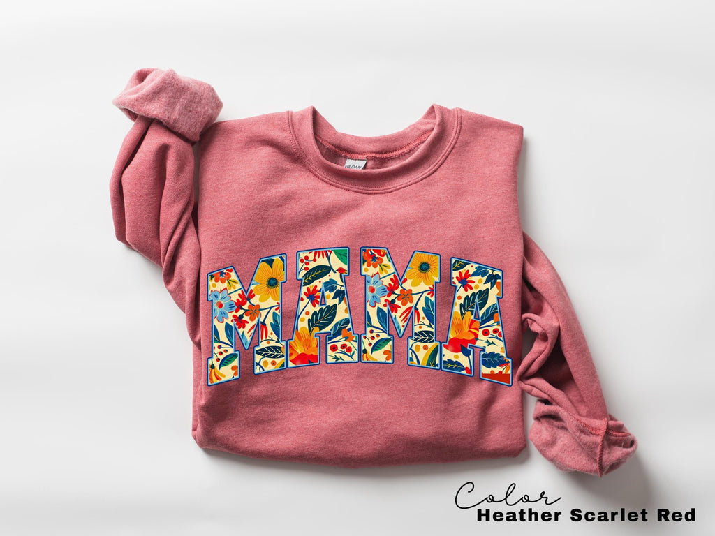Mama Floral Flower Sweatshirt, Floral Mom Spring Crewneck