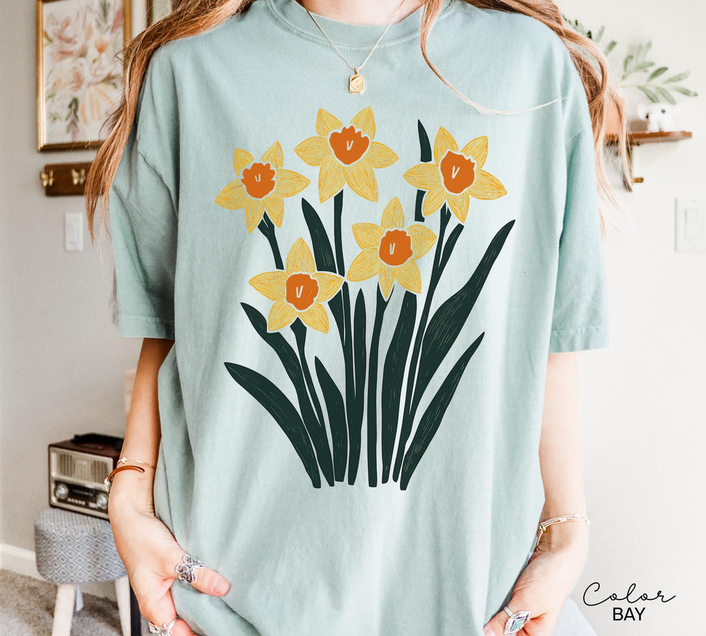 Summer Flower Shirt Comfort Colors, Wildflowers Shirt, Cottagecore Floral Tee, Botanical Shirt, Nature Aesthetic Tee,