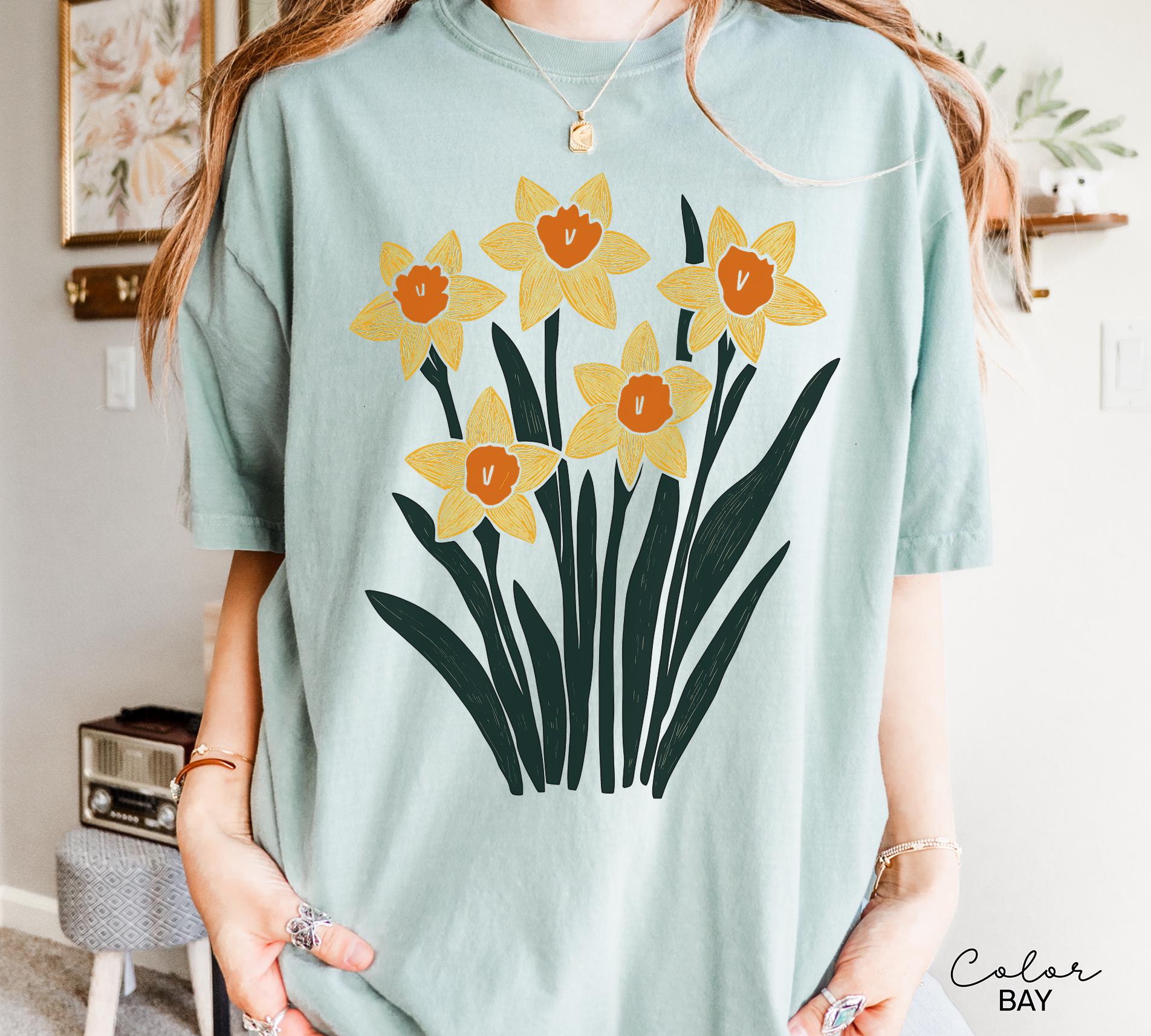 Summer Flower Shirt Comfort Colors, Wildflowers Shirt, Cottagecore Floral Tee, Botanical Shirt, Nature Aesthetic Tee,