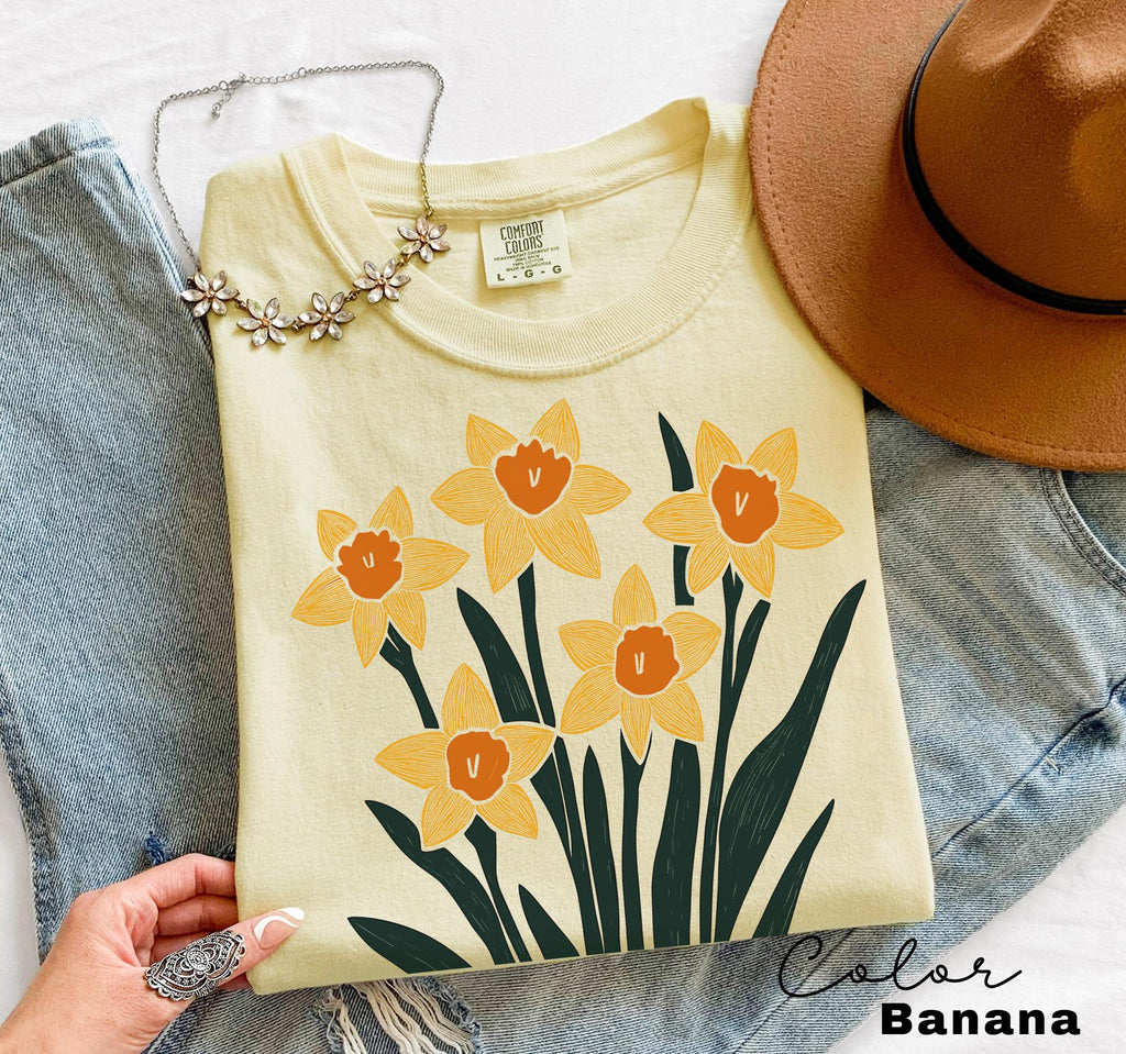 Summer Flower Shirt Comfort Colors, Wildflowers Shirt, Cottagecore Floral Tee, Botanical Shirt, Nature Aesthetic Tee,