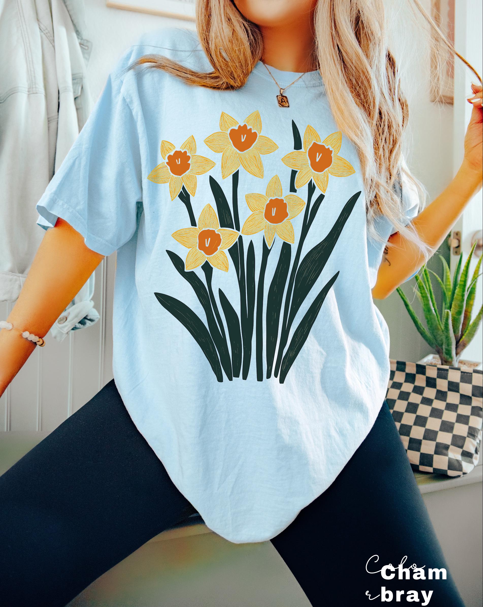 Summer Flower Shirt Comfort Colors, Wildflowers Shirt, Cottagecore Floral Tee, Botanical Shirt, Nature Aesthetic Tee,