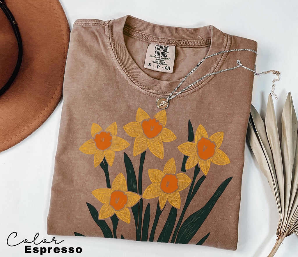 Summer Flower Shirt Comfort Colors, Wildflowers Shirt, Cottagecore Floral Tee, Botanical Shirt, Nature Aesthetic Tee,