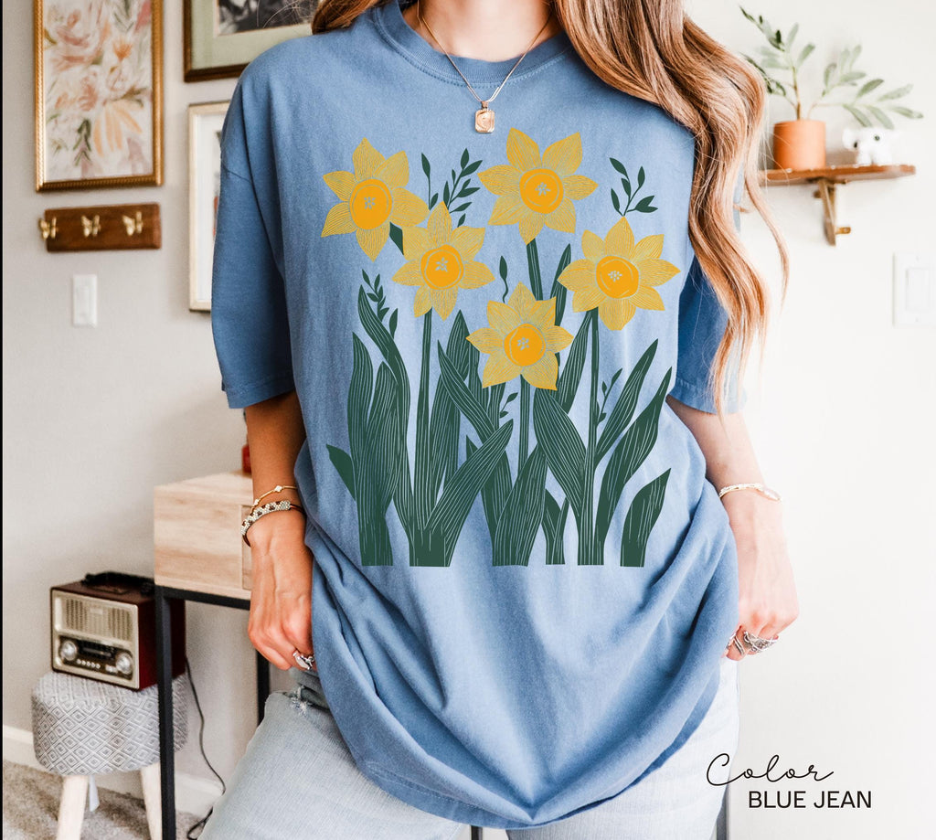 Flower Shirt Comfort Colors, Wildflowers Shirt, Cottagecore Floral Tee, Botanical Shirt, Nature Aesthetic Tee,