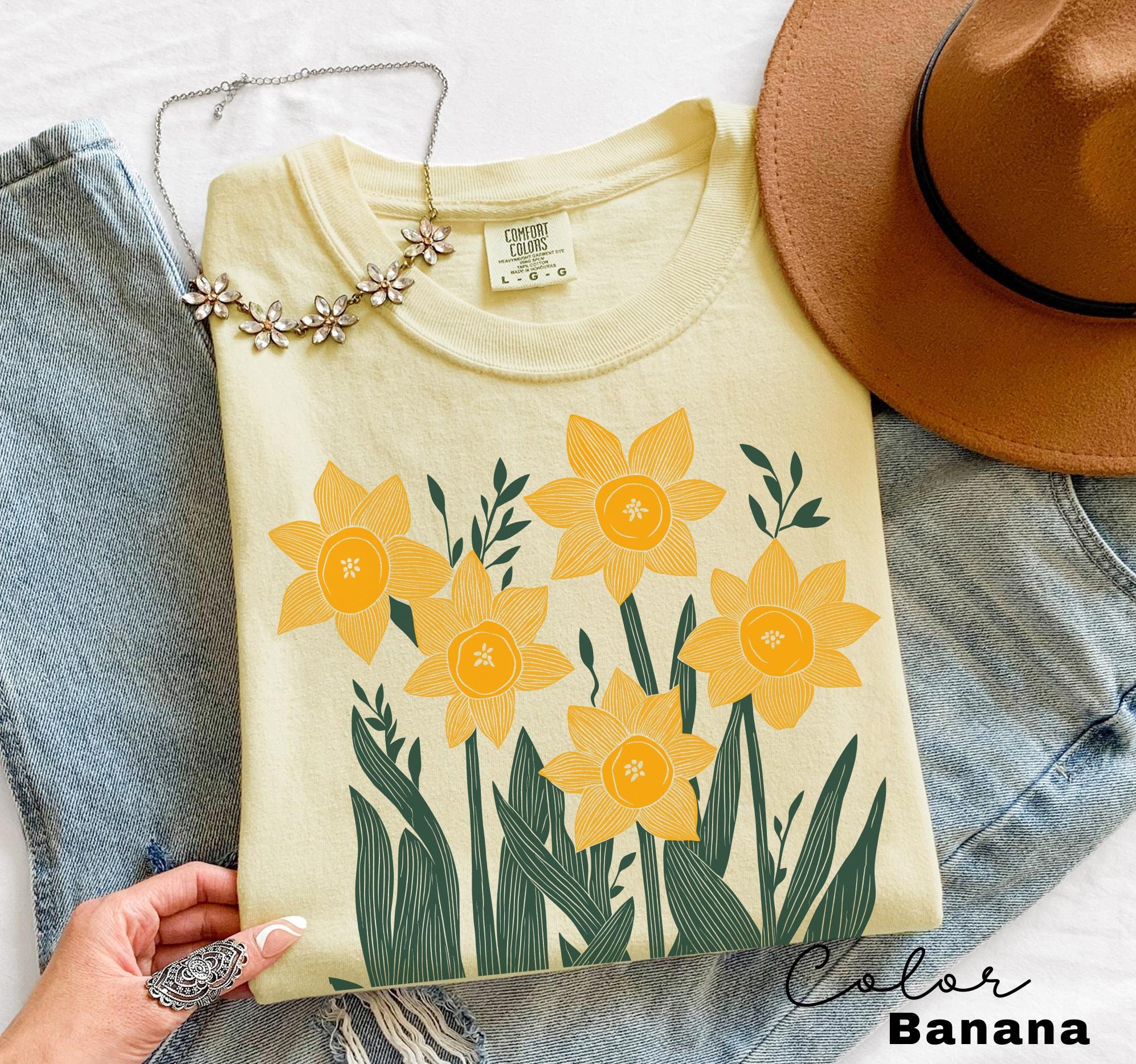 Flower Shirt Comfort Colors, Wildflowers Shirt, Cottagecore Floral Tee, Botanical Shirt, Nature Aesthetic Tee,