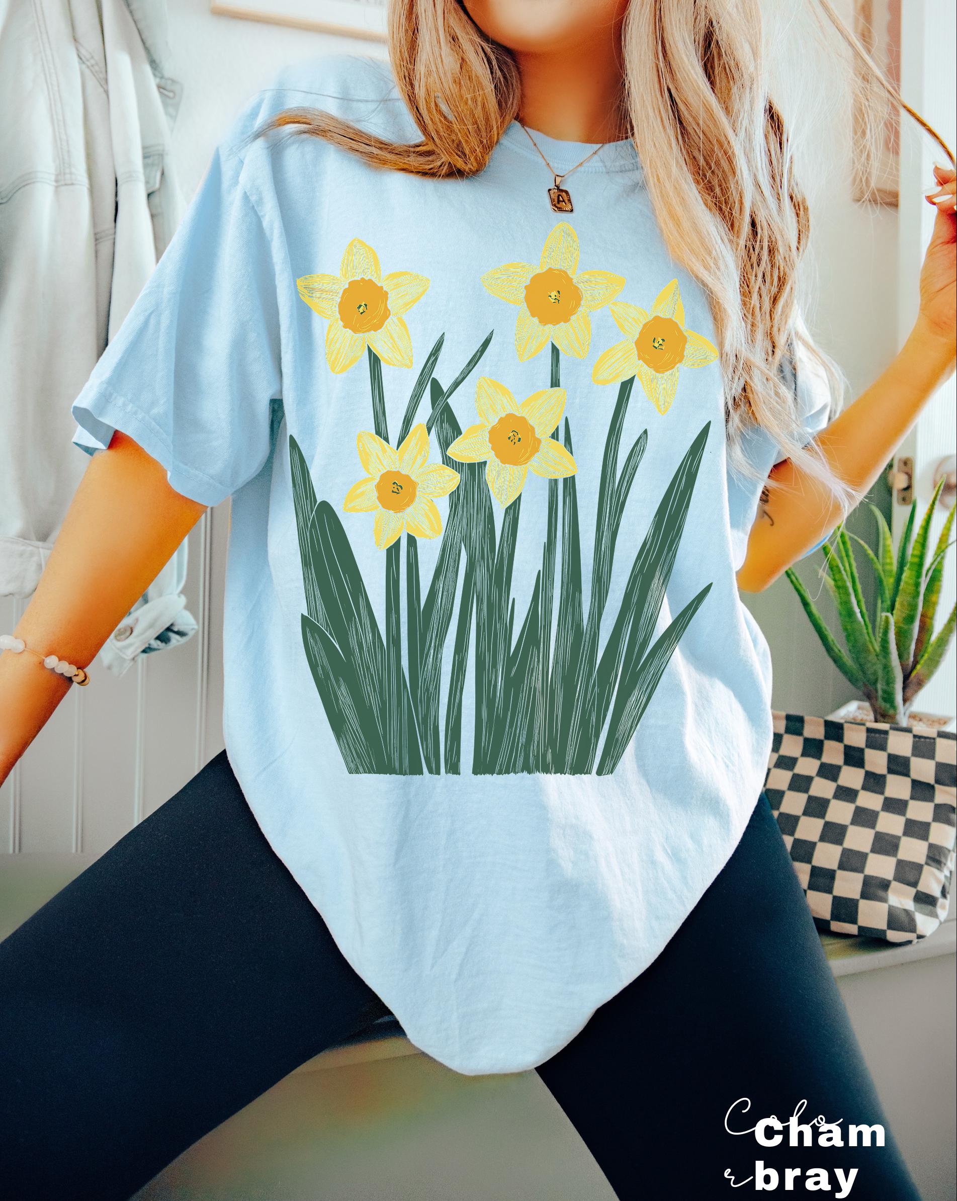 Flower Shirt, Spring Summer Flower, Cottagecore, Nature Lover, Garden Shirt