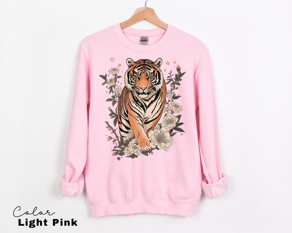 Retro Tiger T-Shirt, Animal Gift for Tiger Lover, Linocut Design