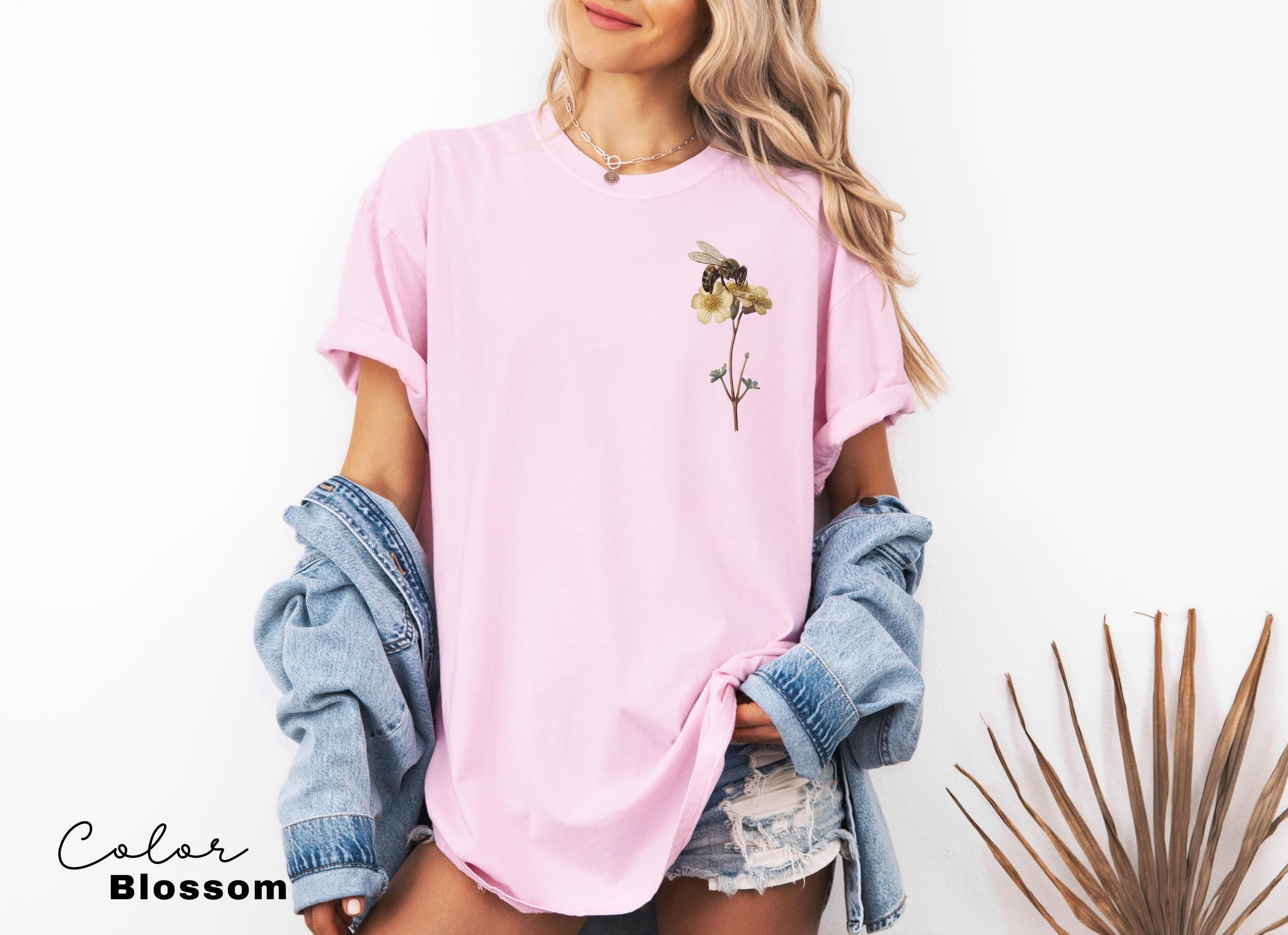 Bee Botanical T-Shirt, Nature Comfort Colors Shirt, Insect Shirt, Bumblebees Sweatshirt, Crewneck