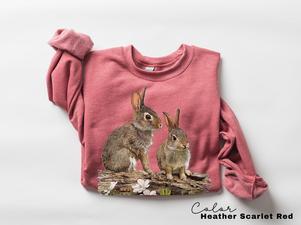 Vintage Rabbit Graphic Tee, Retro Woodland Animal Comfort Colors Shirt