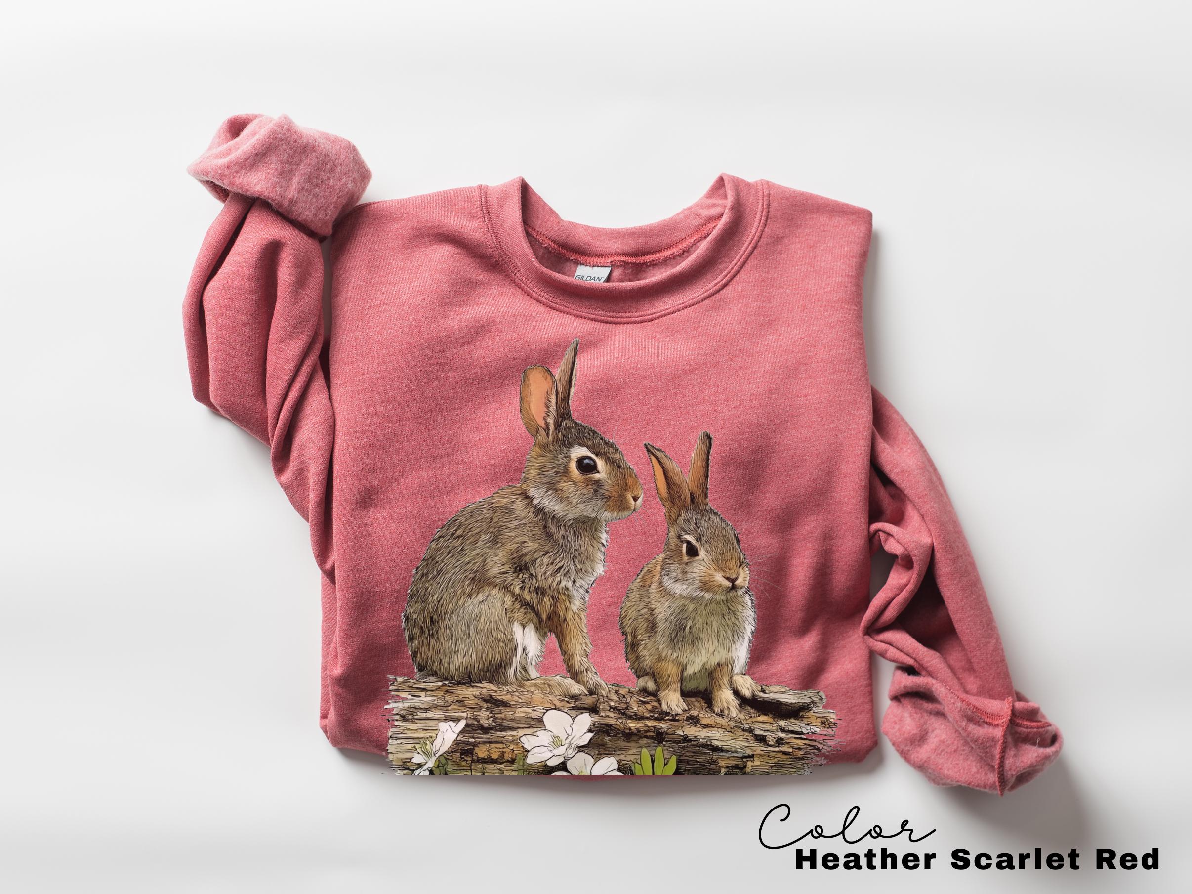 Vintage Rabbit Graphic Tee, Retro Woodland Animal Comfort Colors Shirt