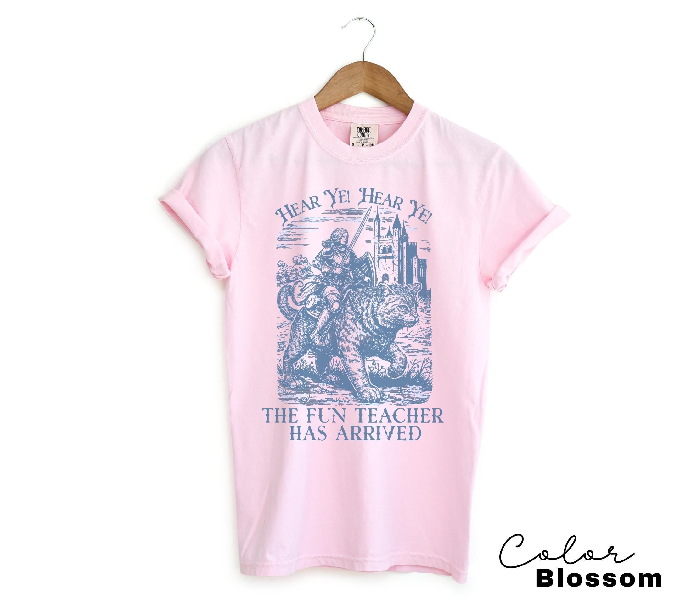 Fun Teacher Shirt, Funny Teacher T-shirt, Hear Ye, English Teacher, Knight Cat Shirt