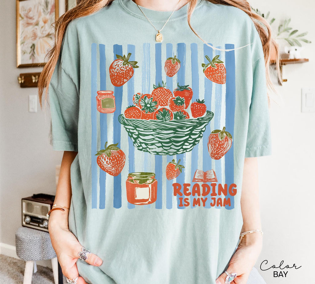 Comfort Colors® Bookish Shirt, Reading is My Jam, Bookish Sweatshirt, Reading Shirt, Gifts for Readers, Teacher Gift, Reading Teacher Shirt