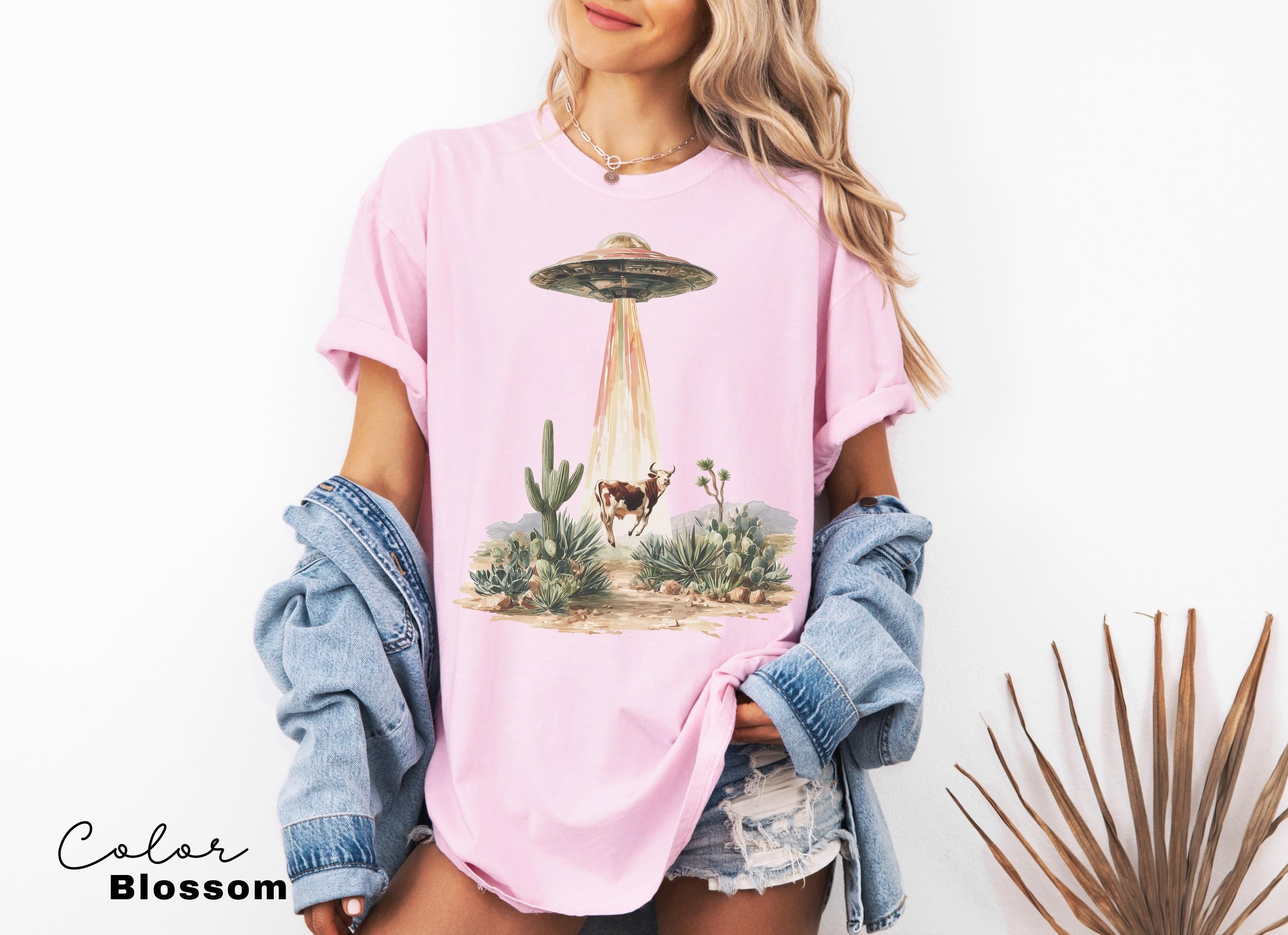 Western Cow UFO Vintage Cowboy Alien Sweatshirt