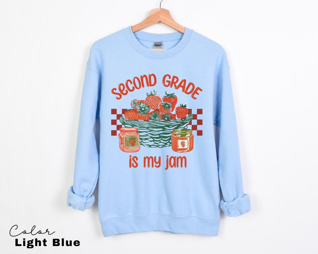 Second Grade Is My Jam, Teacher Appreciation Gift, Teacher Sweatshirt, Back To School, Strawberry Shirt
