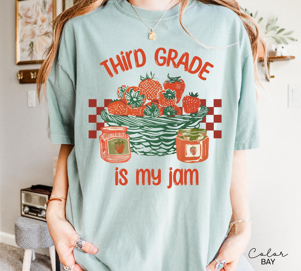 Third Grade Is My Jam, Teacher Appreciation Gift, Teacher Sweatshirt, Back To School, Strawberry Shirt