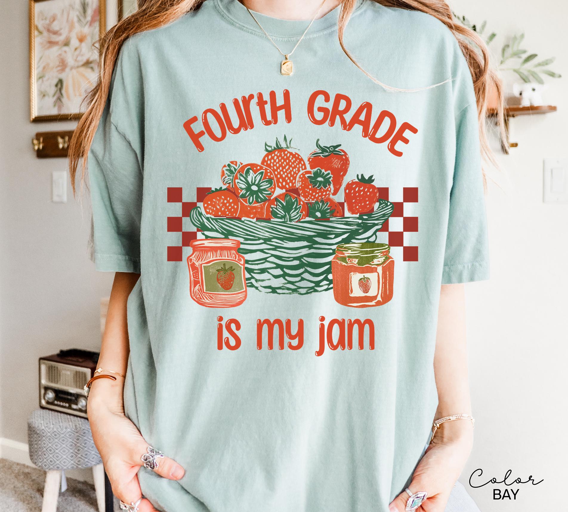 Fourth Grade Is My Jam, Teacher Appreciation Gift, Teacher Sweatshirt, Back To School, Strawberry Shirt
