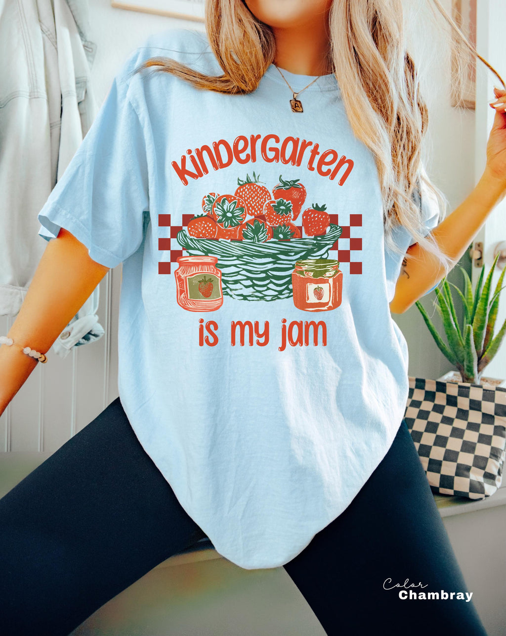 Kindergarten Is My Jam, Teacher Appreciation Gift, Teacher Sweatshirt, Back To School, Strawberry Shirt
