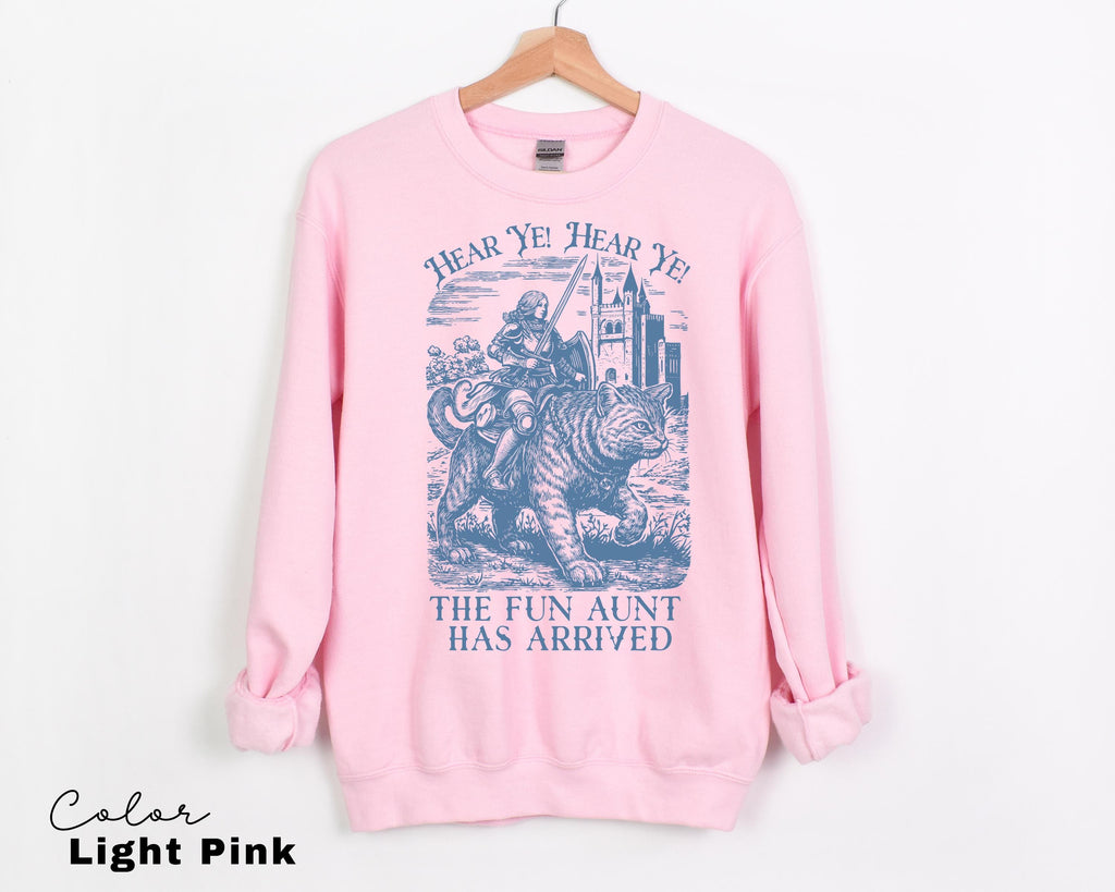 Funny Aunt Shirt, Knight Cat Rider, Fun Aunt, Pregnancy Reveal to Sister Auntie Cool Aunt, New Aunt, Sister Gift,
