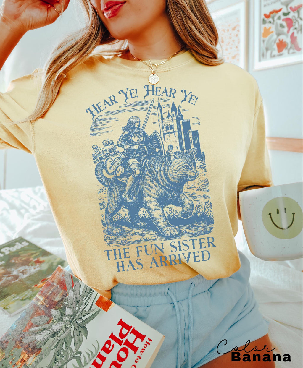 Funny Sister Knight Cat Shirt, Big Sister Gift Tee