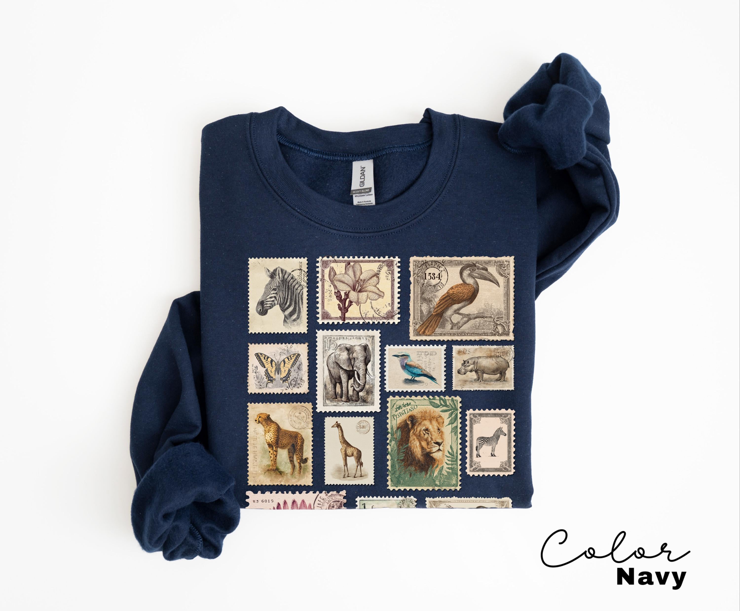 Animal Stamp Nature Postage Stamp T-Shirt, Vintage Safari Design