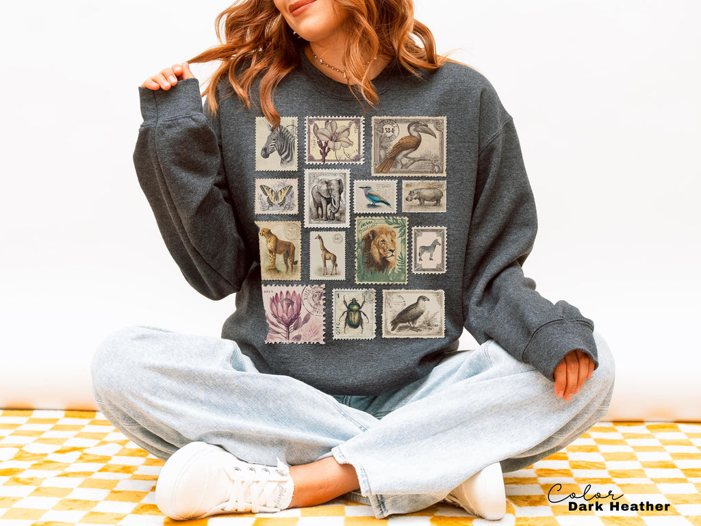 Animal Stamp Nature Postage Stamp T-Shirt, Vintage Safari Design
