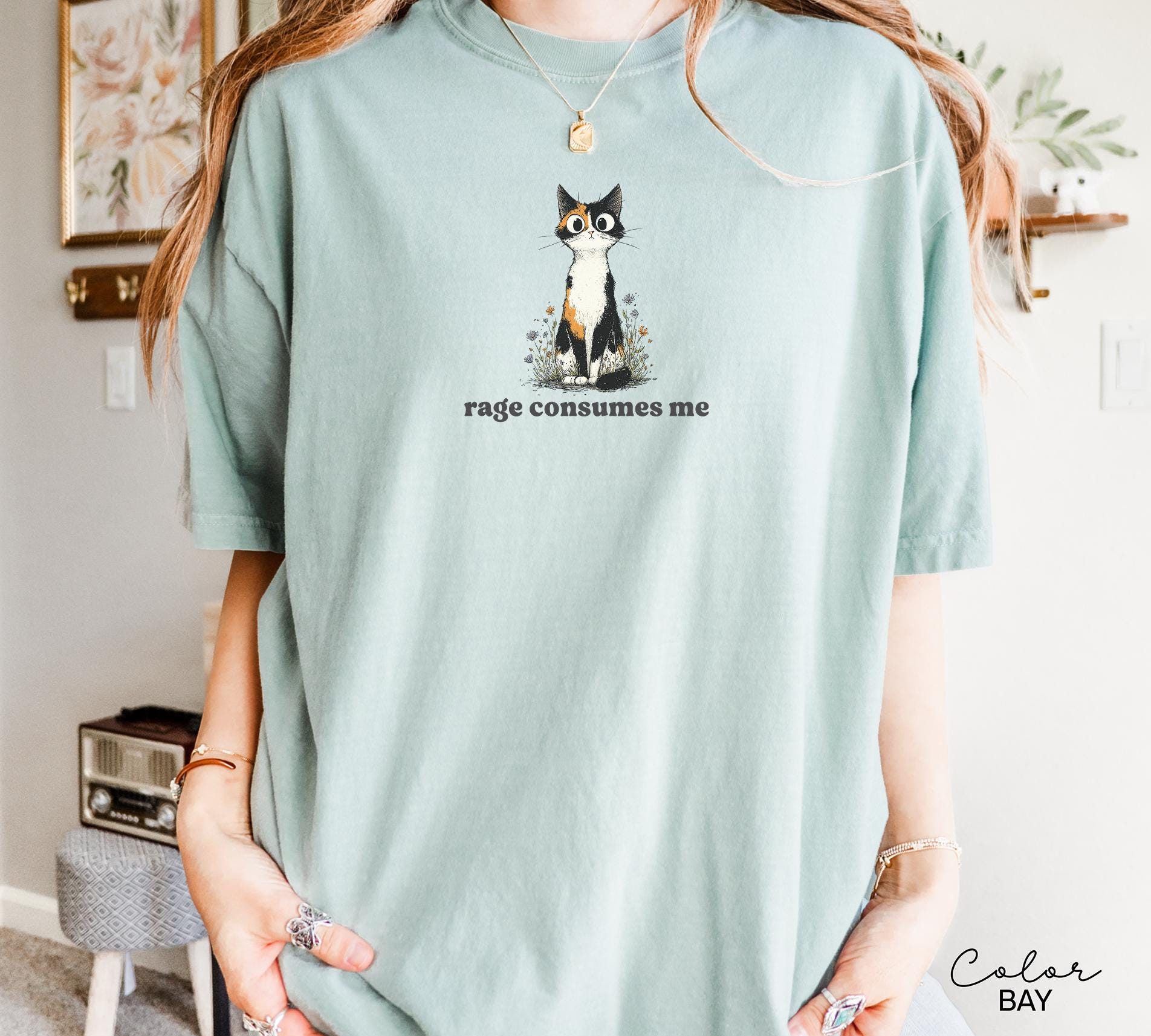 Rage Consumes Me Shirt, Cute Cat Meme T-Shirt, Funny Sarcastic Kitten Tee, Comfort Colors Funny Mental Health T Shirt,