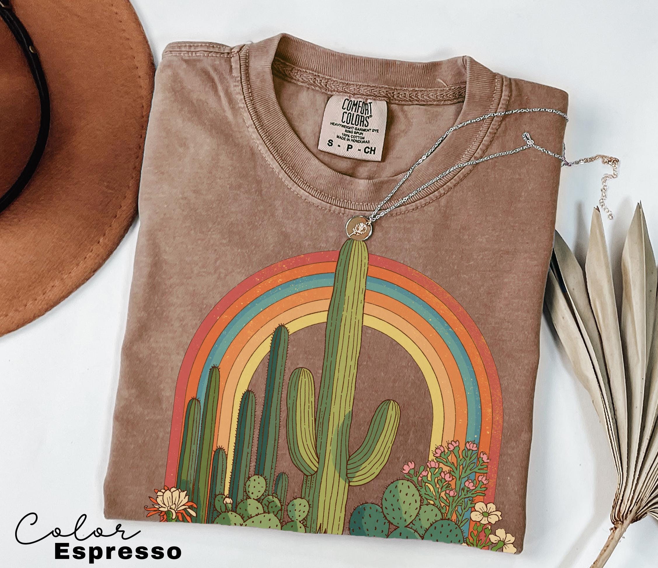Desert Cactus Shirt, Southwest Cactus Tee, Boho Western Shirt, Arizona Desert Graphic Tee, Retro Desert Shirt