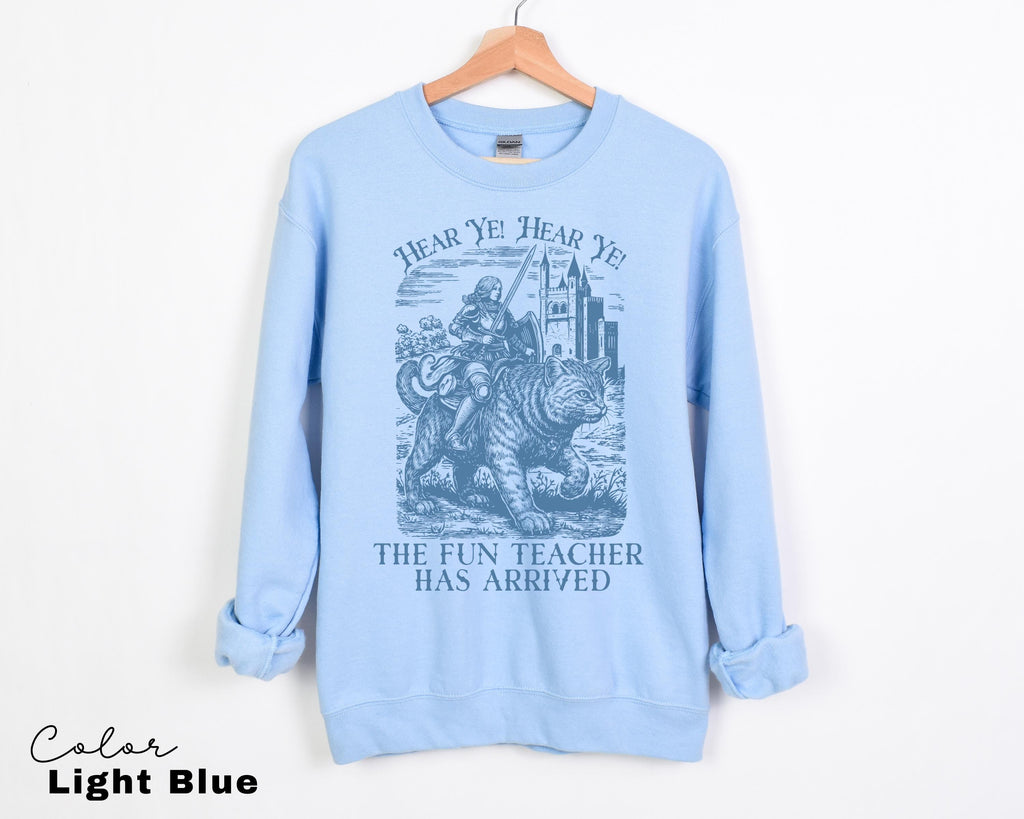 Fun Teacher Shirt, Funny Teacher T-shirt, Hear Ye, English Teacher, Knight Cat Shirt