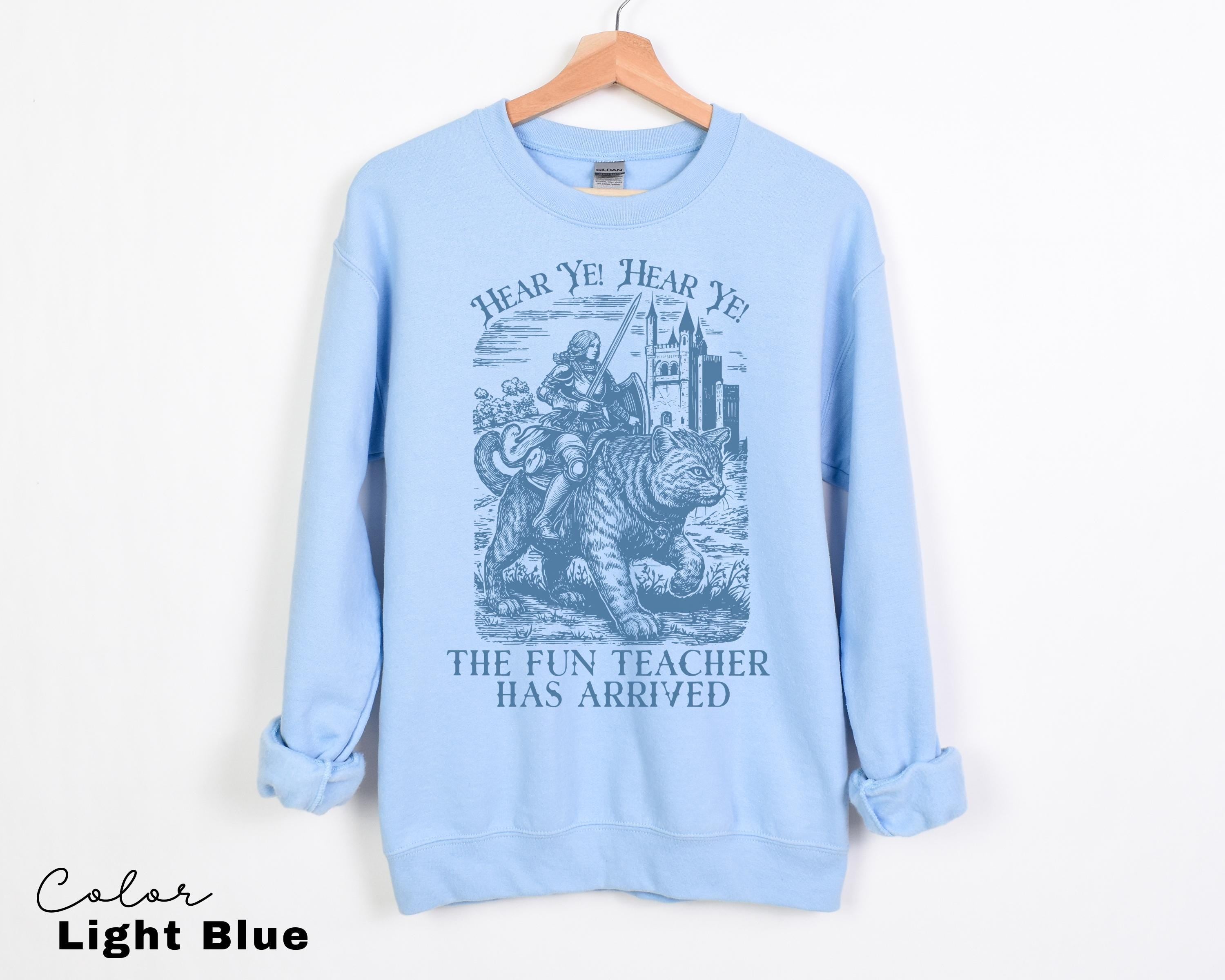 Fun Teacher Shirt, Funny Teacher T-shirt, Hear Ye, English Teacher, Knight Cat Shirt
