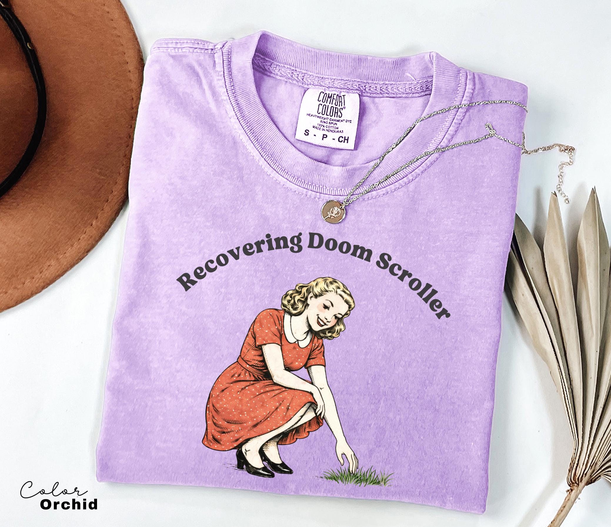 Recovering Doom Scroller, Sarcastic Sassy Tee, Funny Saying Shirt, Funny Mental Health, Unhinged Meme Humor