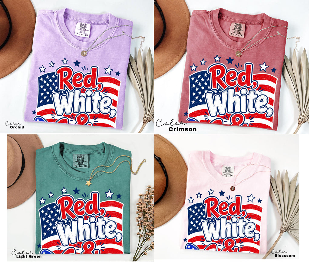 4th of July Shirt, Red White and Blue, Preppy Patriotic Tee, USA America Shirt, Flag Tshirt