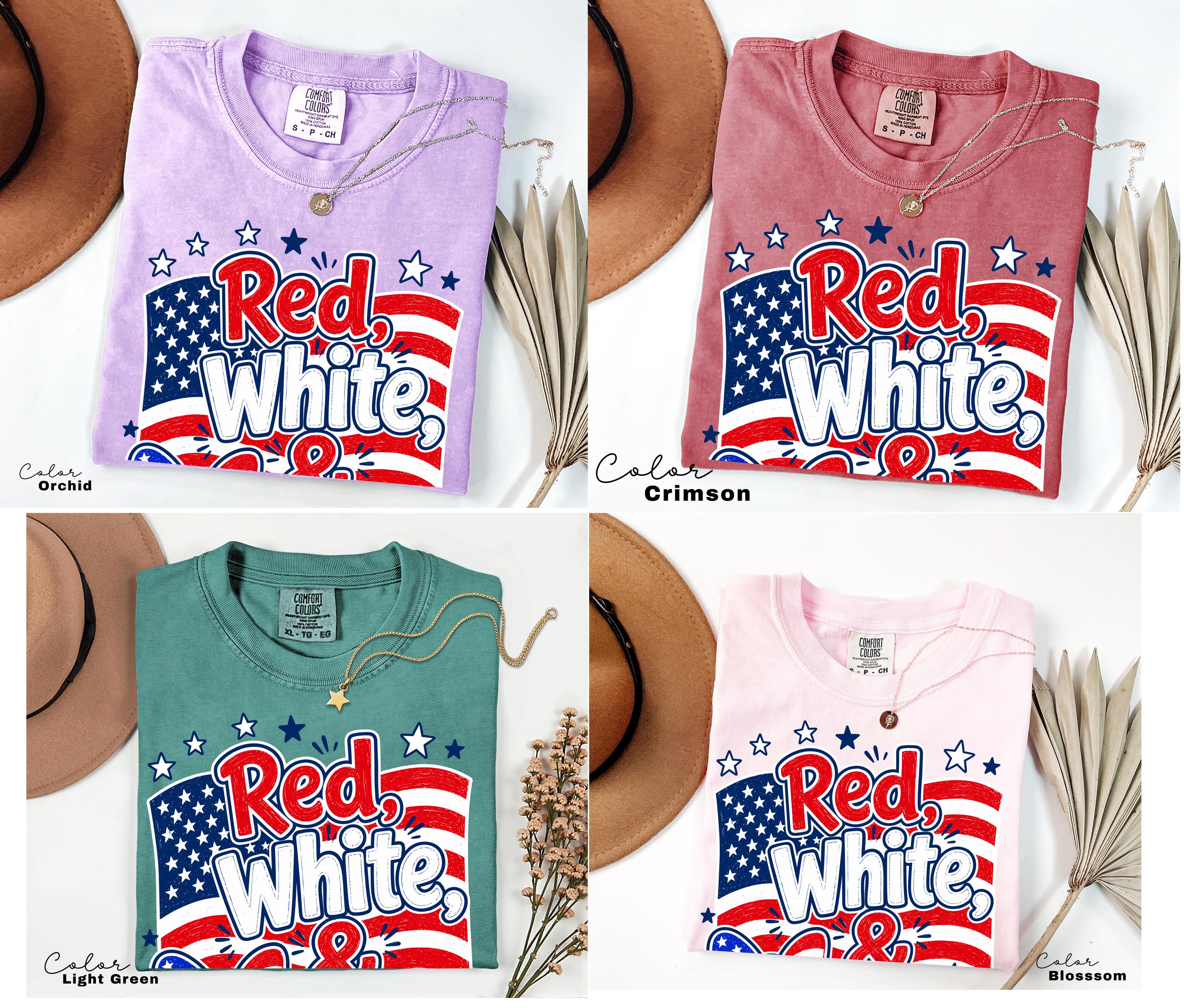 4th of July Shirt, Red White and Blue, Preppy Patriotic Tee, USA America Shirt, Flag Tshirt