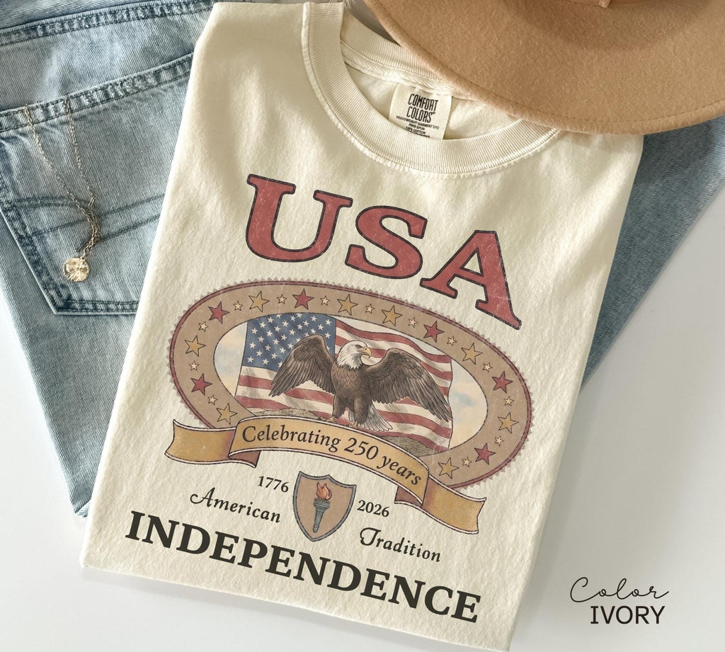 Retro America 4th Of July Shirt Preppy Fourth of July Tshirt Trendy Oversized USA Tee Aesthetic Patriotic Shirt Comfort Colors