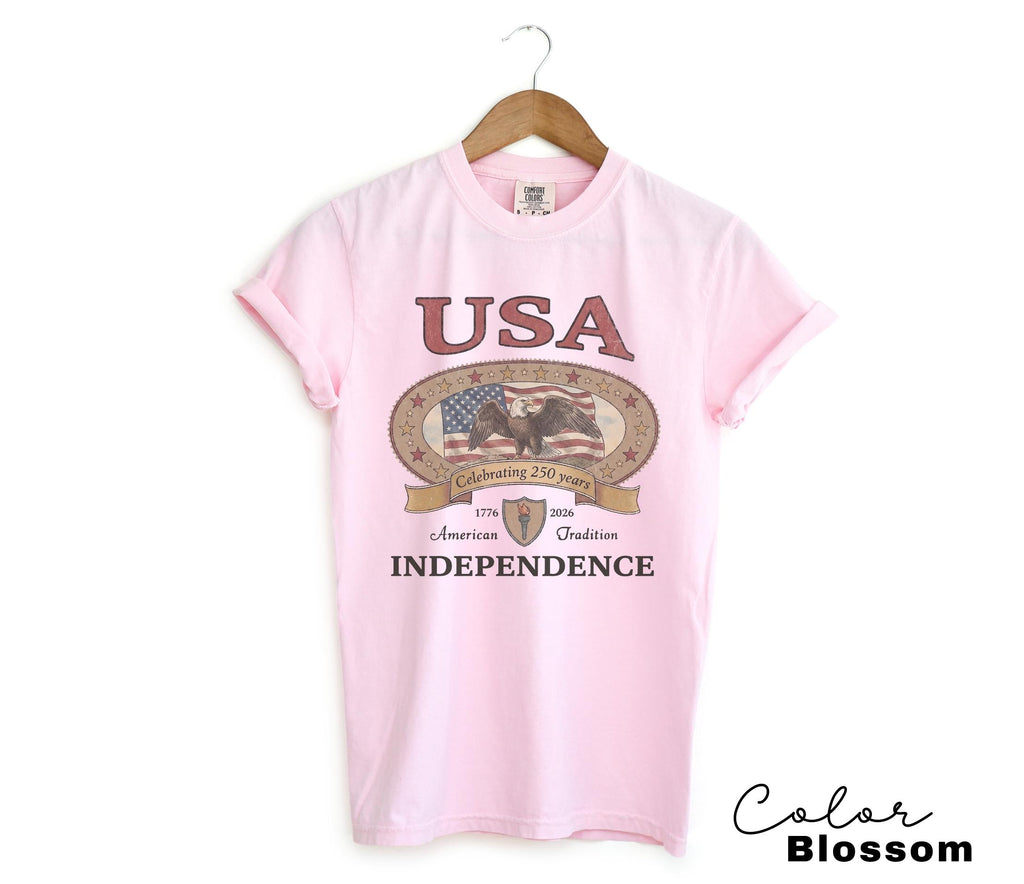 Retro America 4th Of July Shirt Preppy Fourth of July Tshirt Trendy Oversized USA Tee Aesthetic Patriotic Shirt Comfort Colors